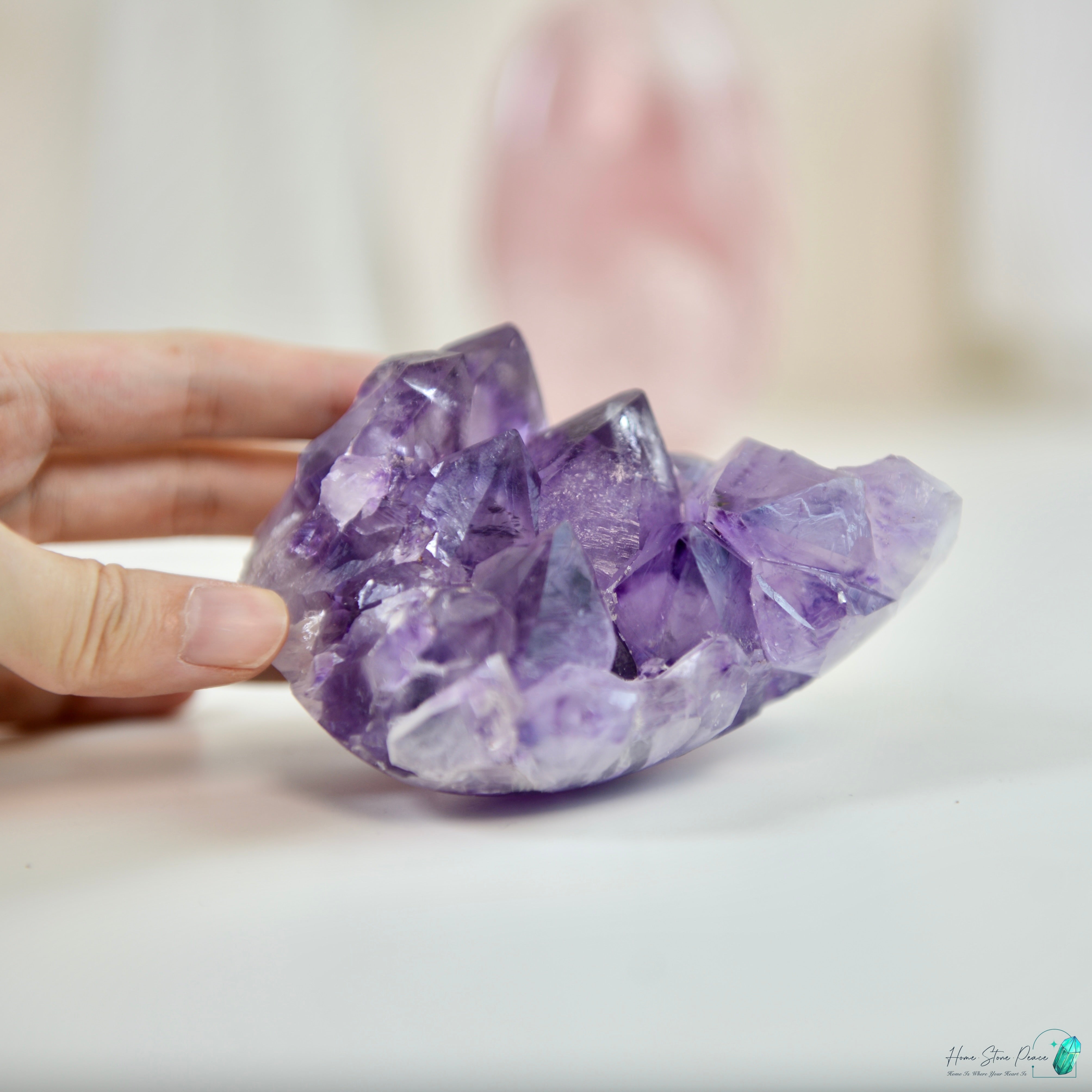 巴西半打磨紫水晶簇 ブラジル産アメジストクラスター