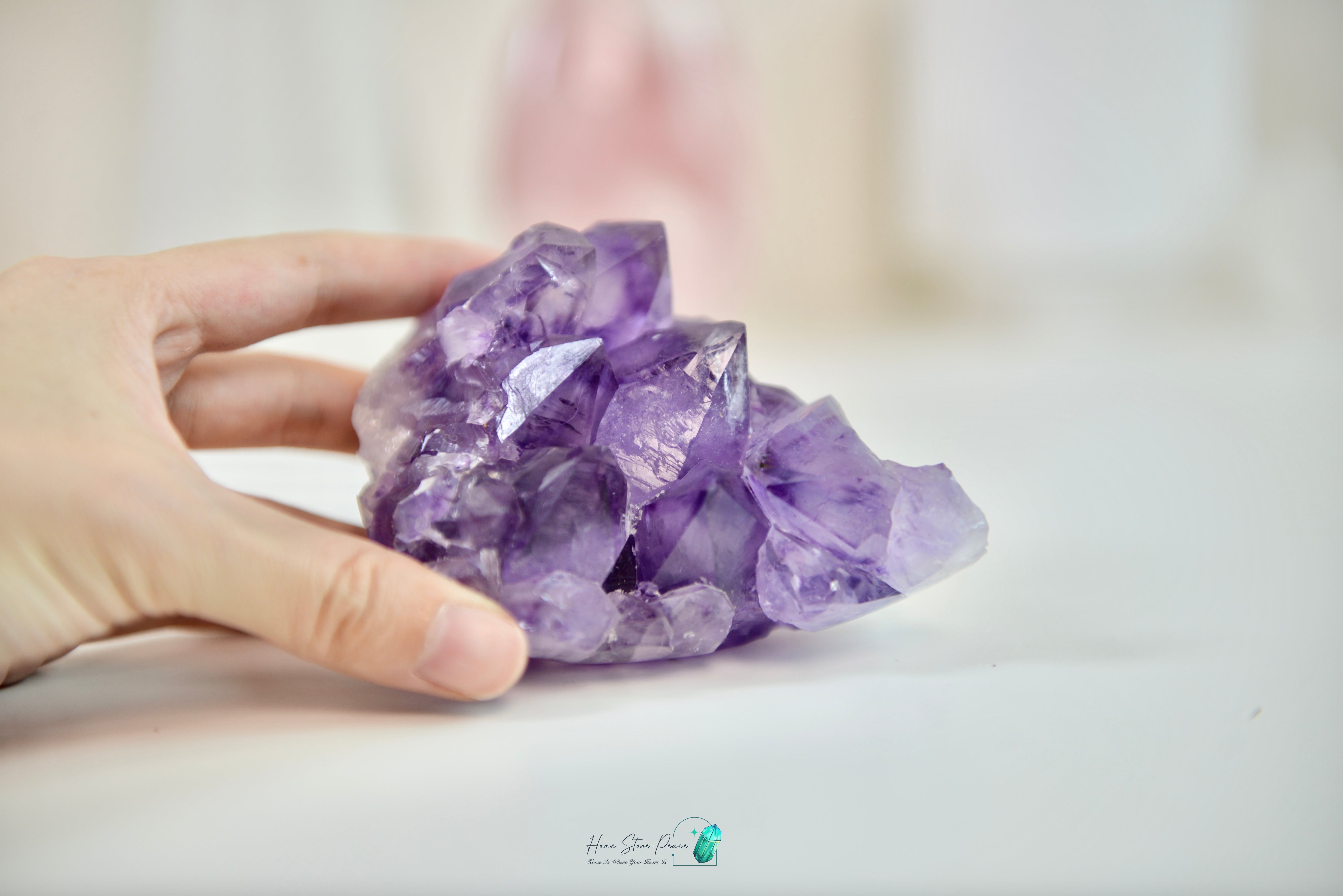巴西半打磨紫水晶簇 ブラジル産アメジストクラスター
