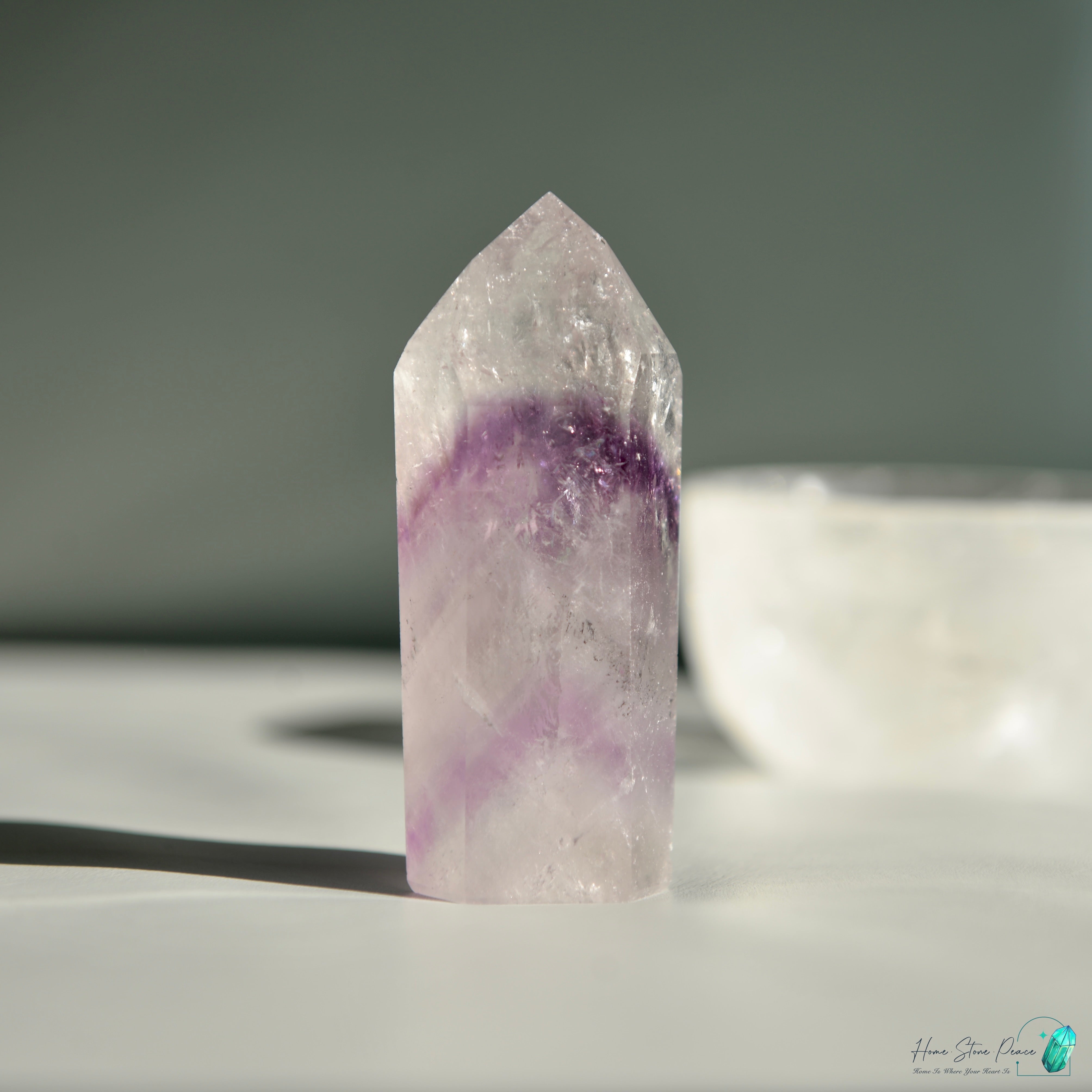 巴西幻影彩虹紫水晶柱 Brazilian Amethyst Phantom Tower with Rainbow