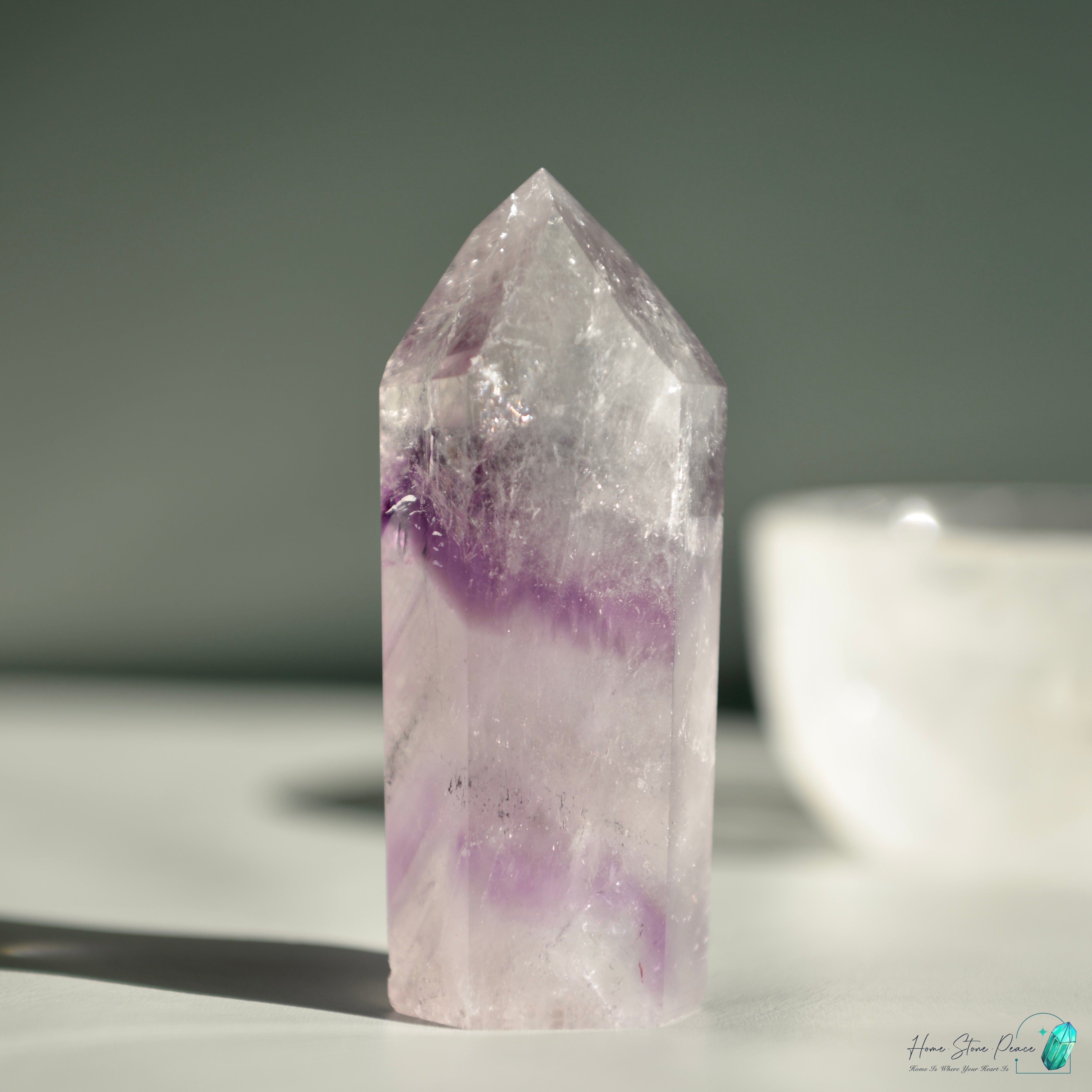 巴西幻影彩虹紫水晶柱 Brazilian Amethyst Phantom Tower with Rainbow
