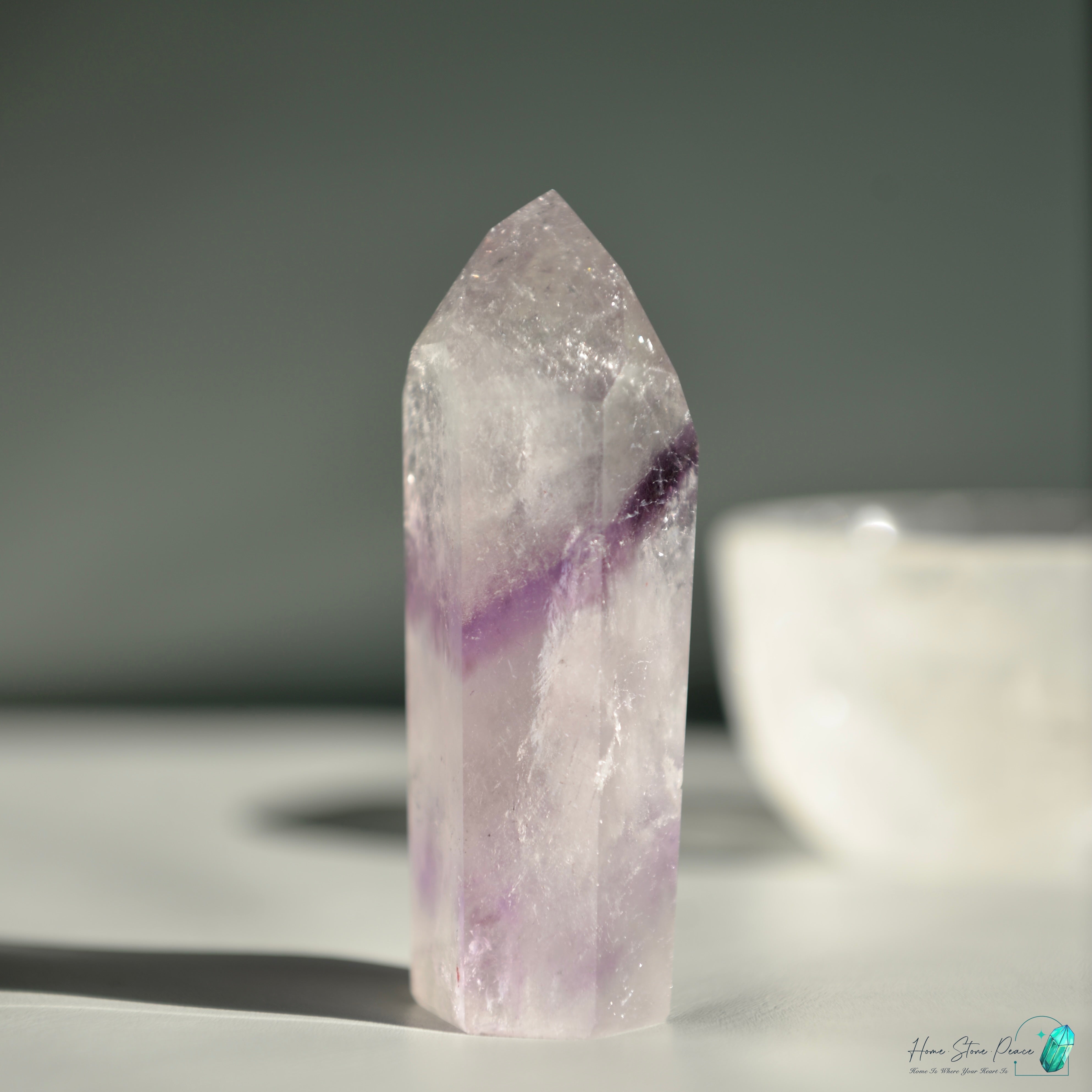巴西幻影彩虹紫水晶柱 Brazilian Amethyst Phantom Tower with Rainbow