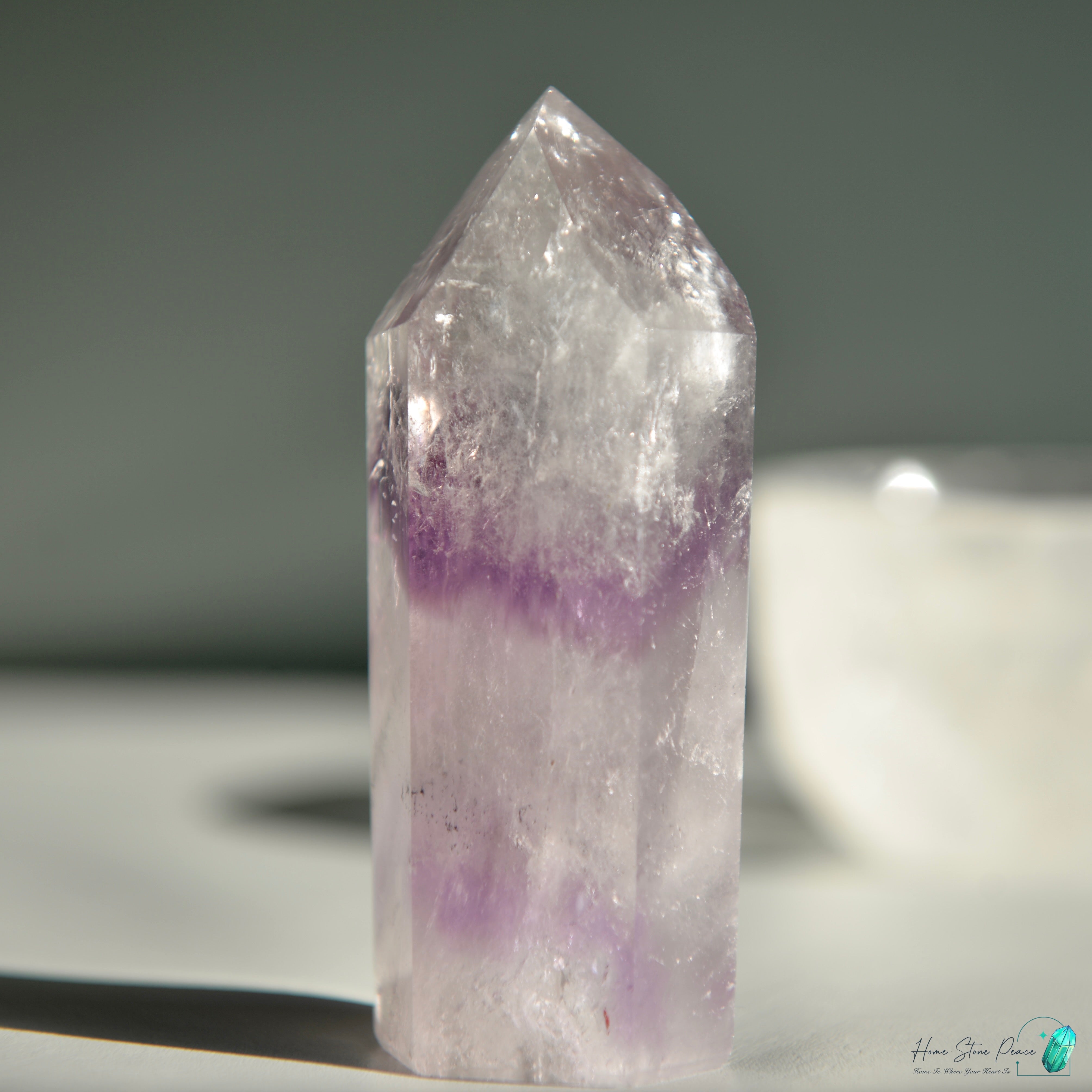 巴西幻影彩虹紫水晶柱 Brazilian Amethyst Phantom Tower with Rainbow