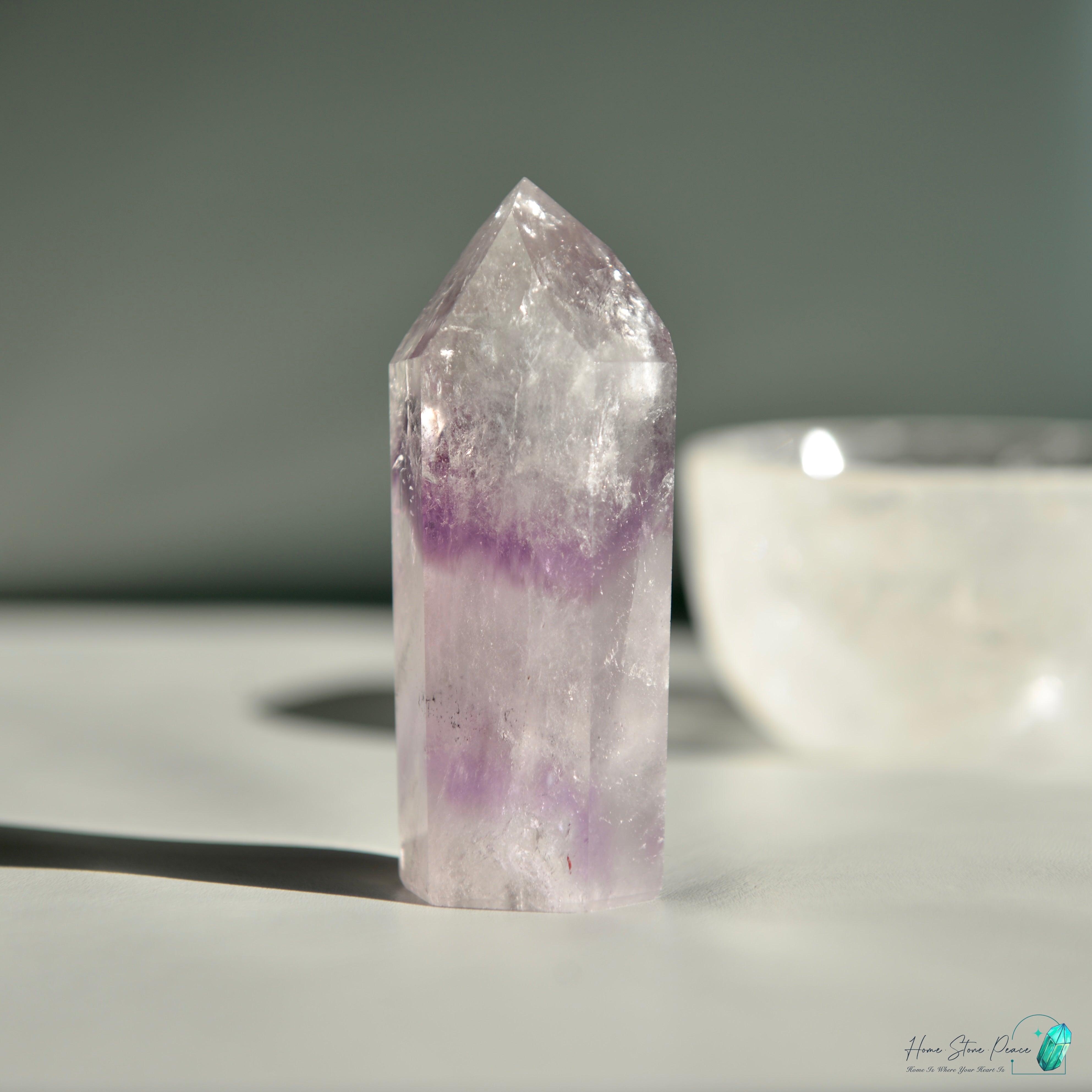巴西幻影彩虹紫水晶柱 Brazilian Amethyst Phantom Tower with Rainbow
