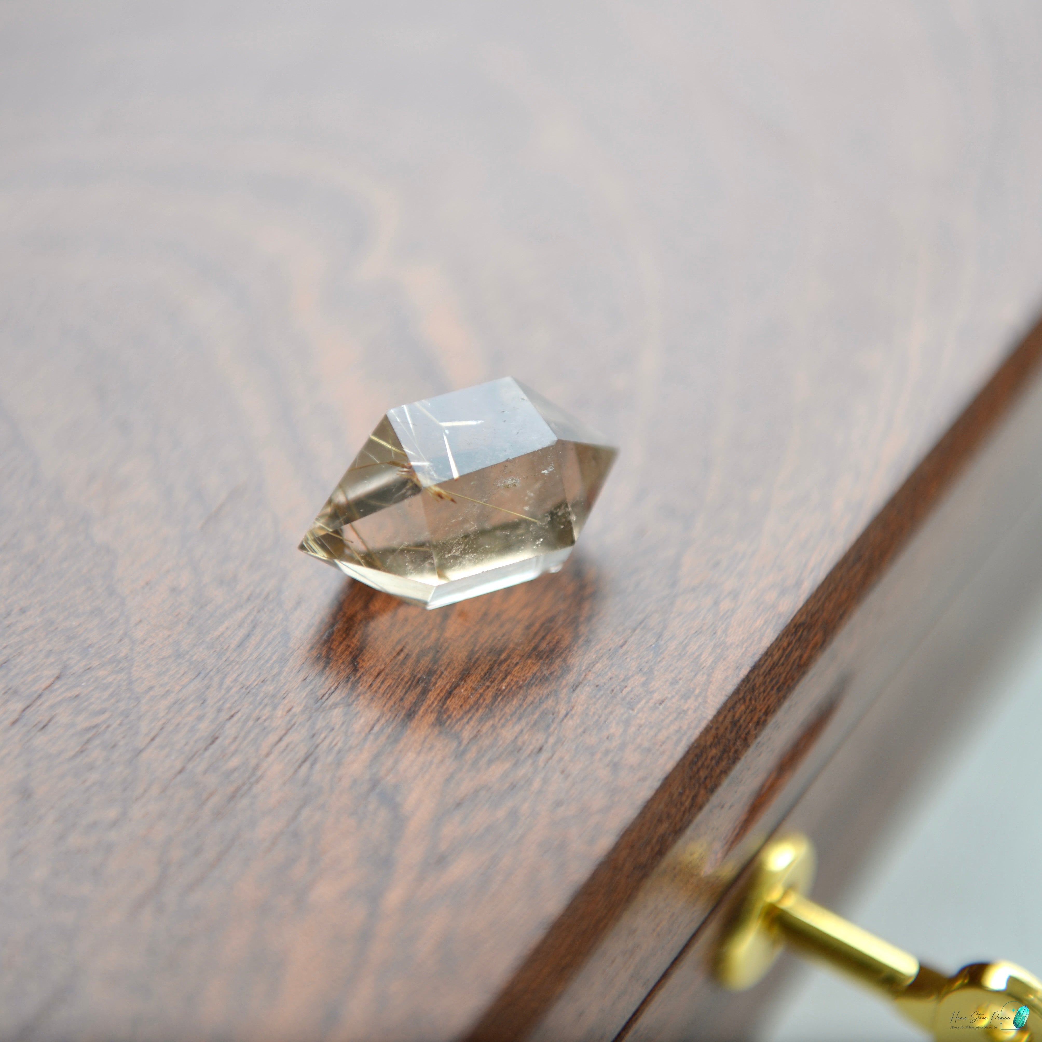 巴西雙尖金髮水晶 Brazilian Double Terminated Gold Rutilated Quartz