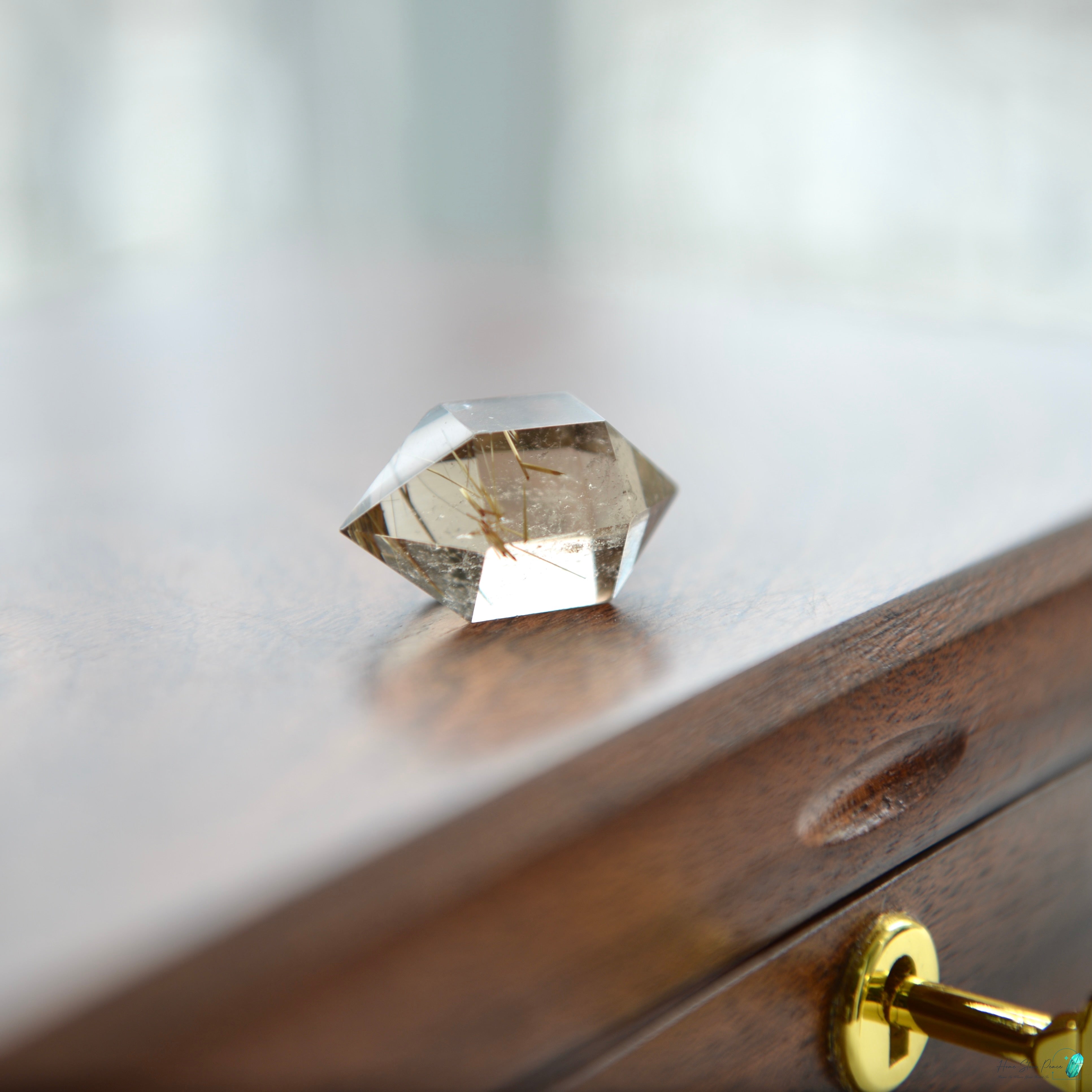 巴西雙尖金髮水晶 Brazilian Double Terminated Gold Rutilated Quartz