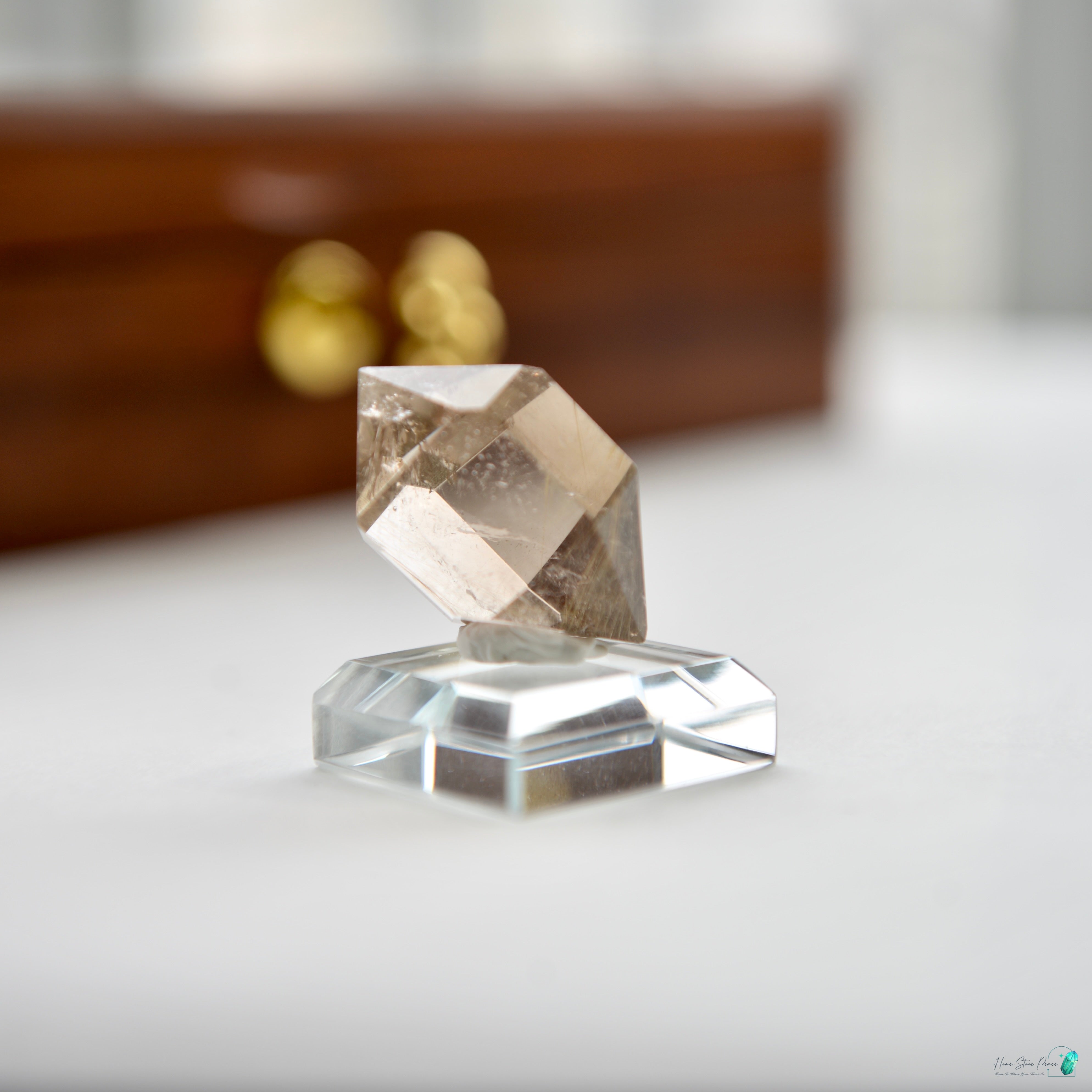 巴西雙尖金髮水晶 Brazilian Double Terminated Gold Rutilated Quartz