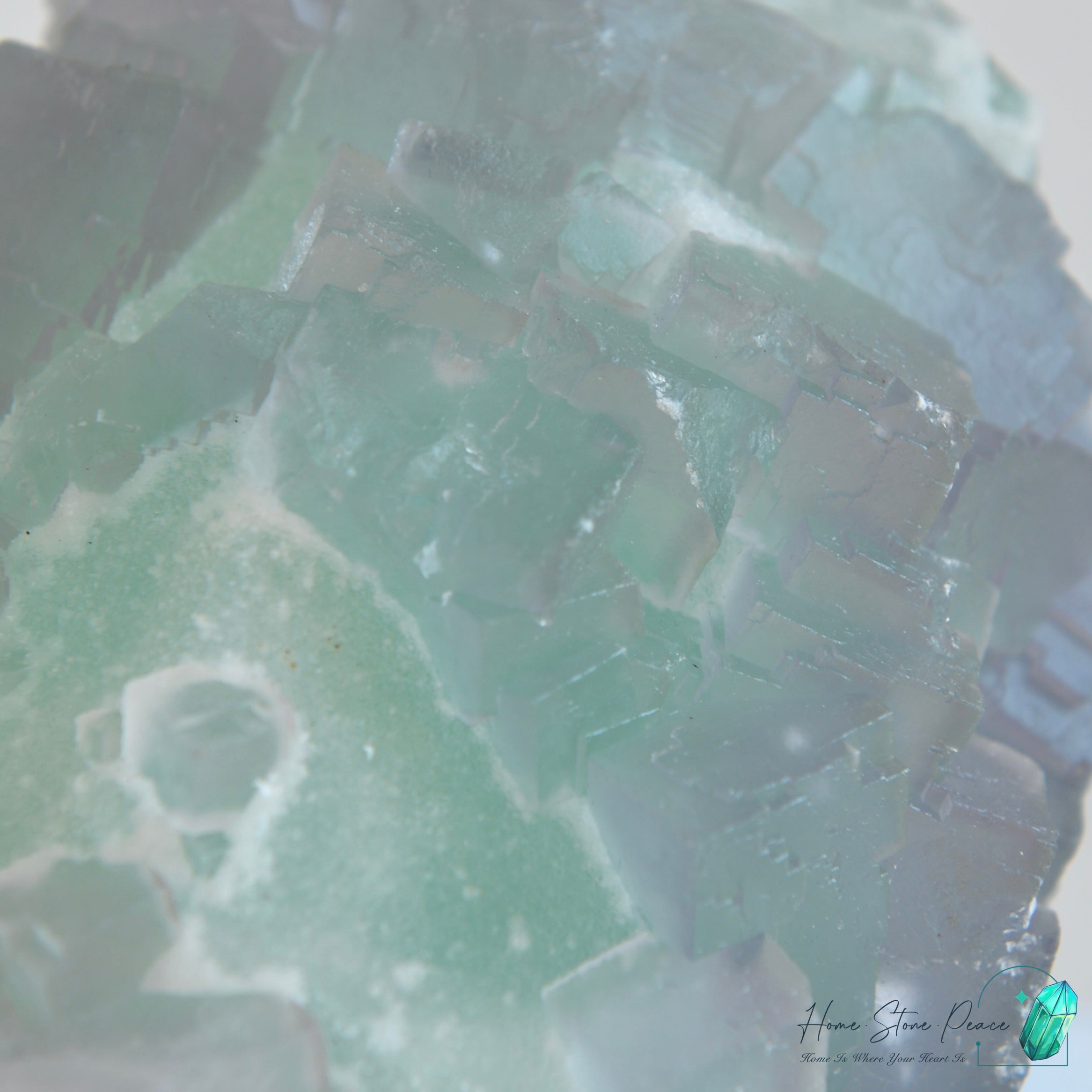 綠紫螢石小山丘連底座 Green and Purple Fluorite Mountain with Stand
