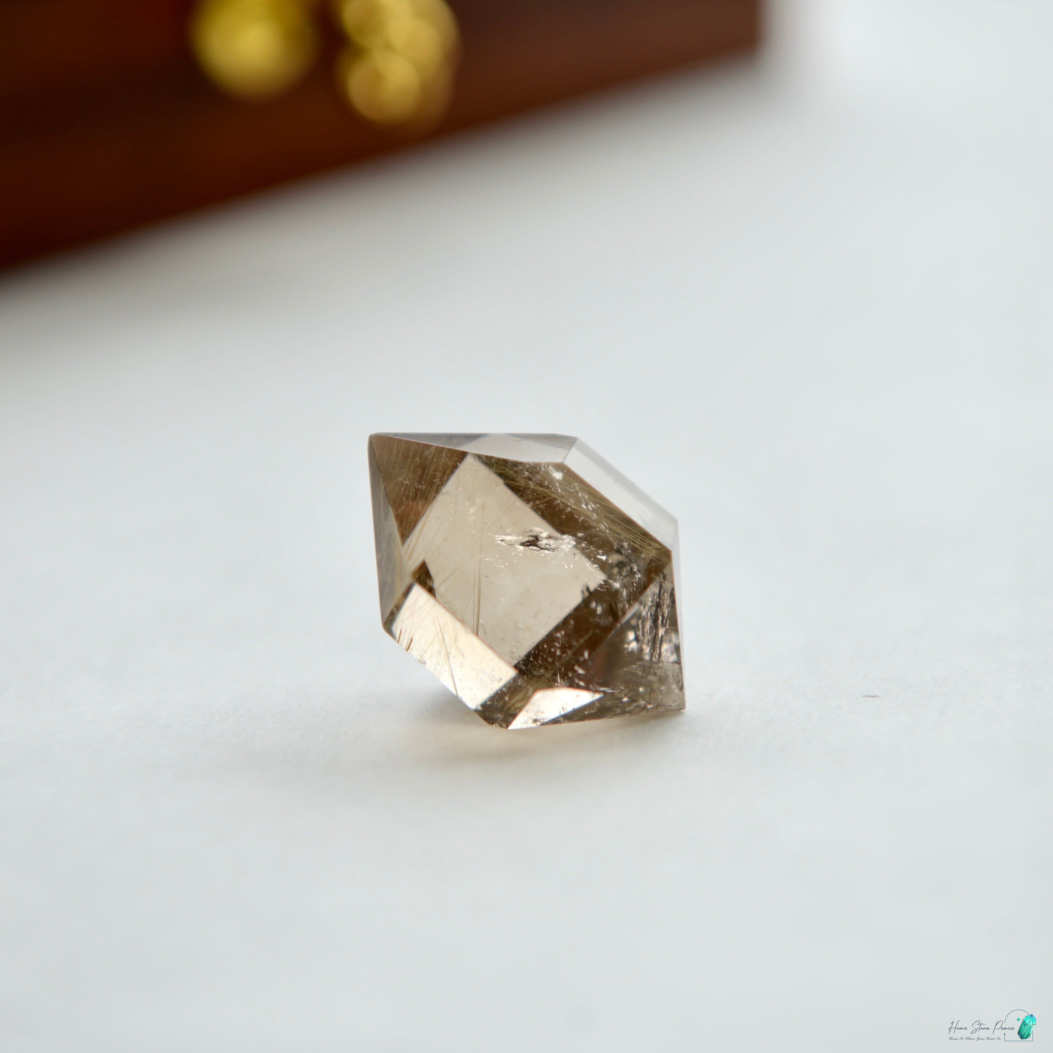 巴西雙尖金髮水晶 Brazilian Double Terminated Gold Rutilated Quartz