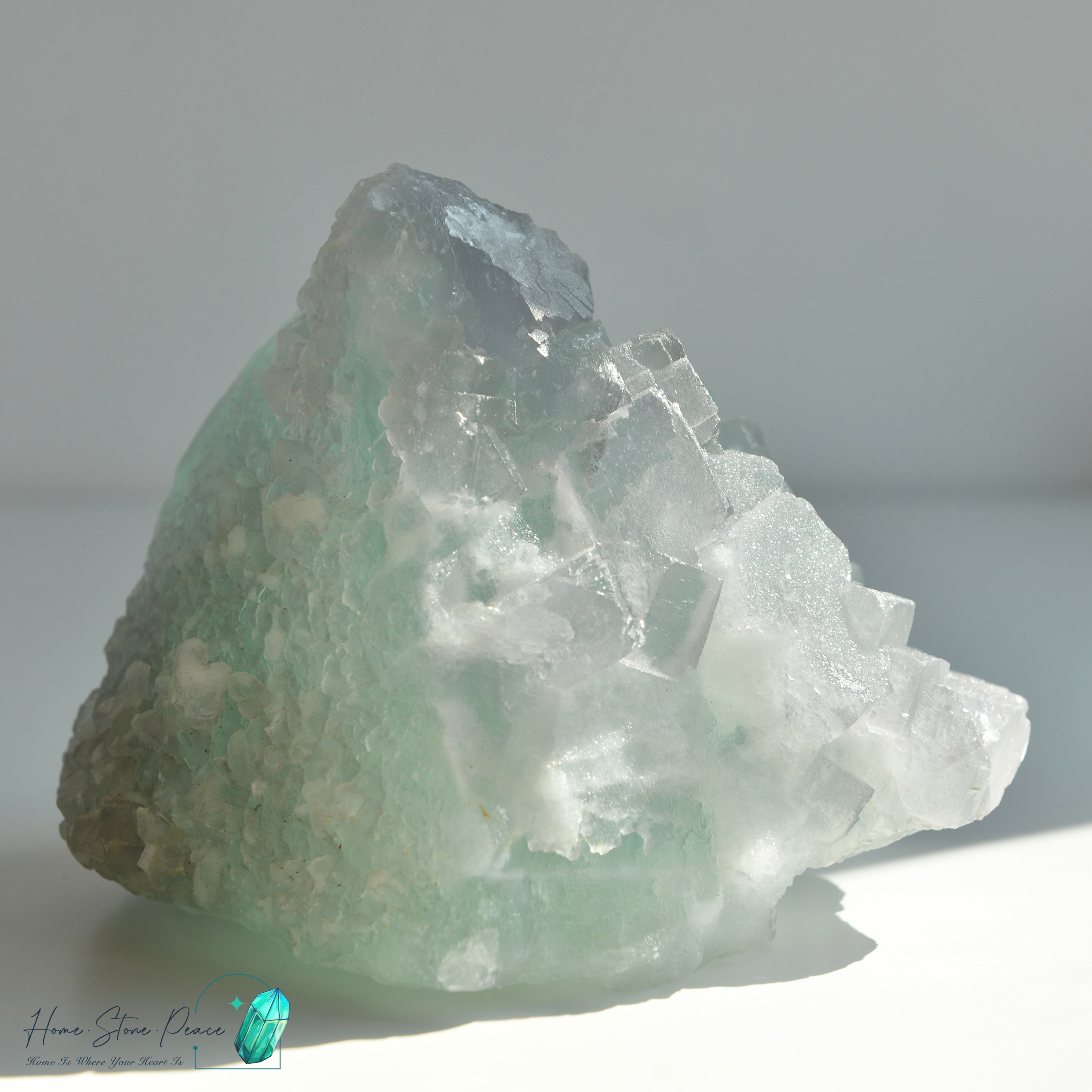 綠紫螢石小山丘連底座 Green and Purple Fluorite Mountain with Stand