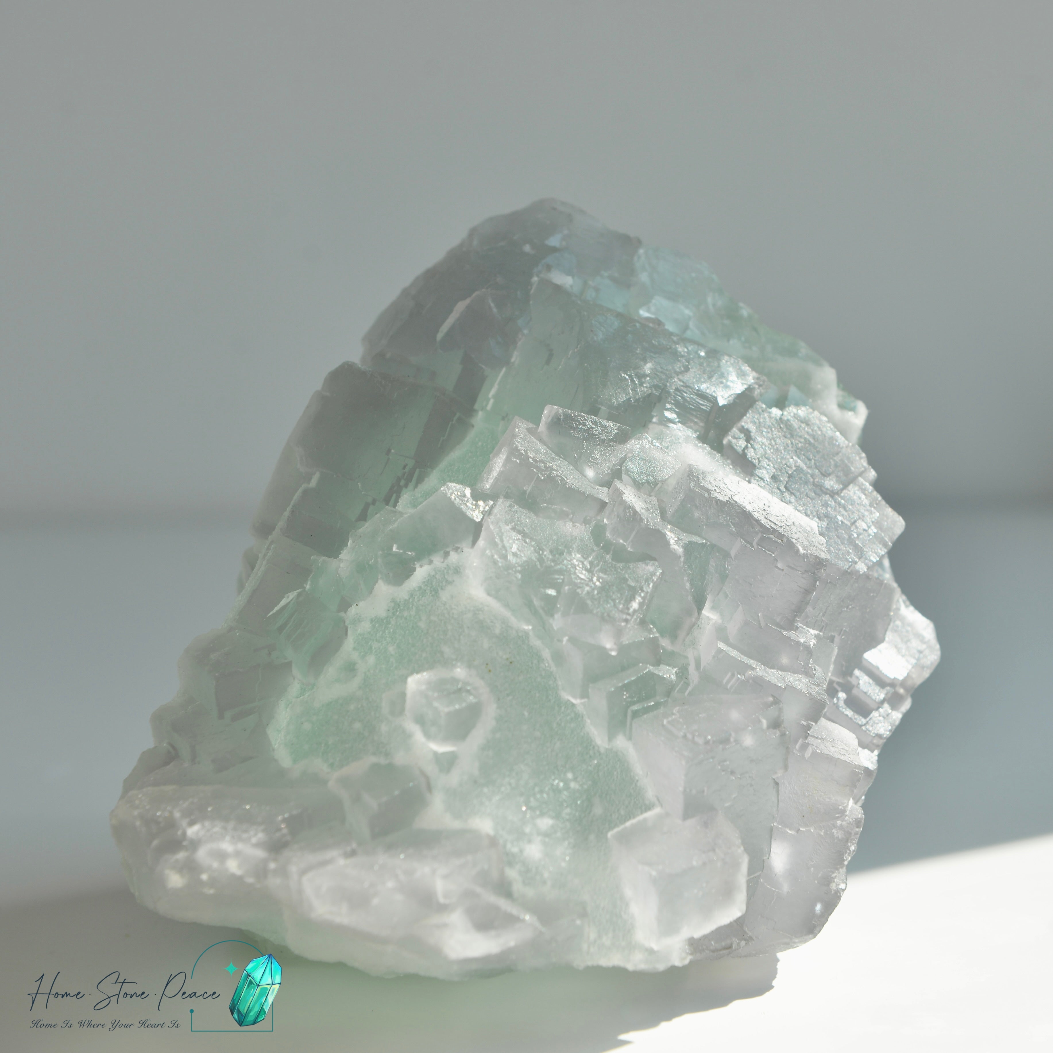 綠紫螢石小山丘連底座 Green and Purple Fluorite Mountain with Stand