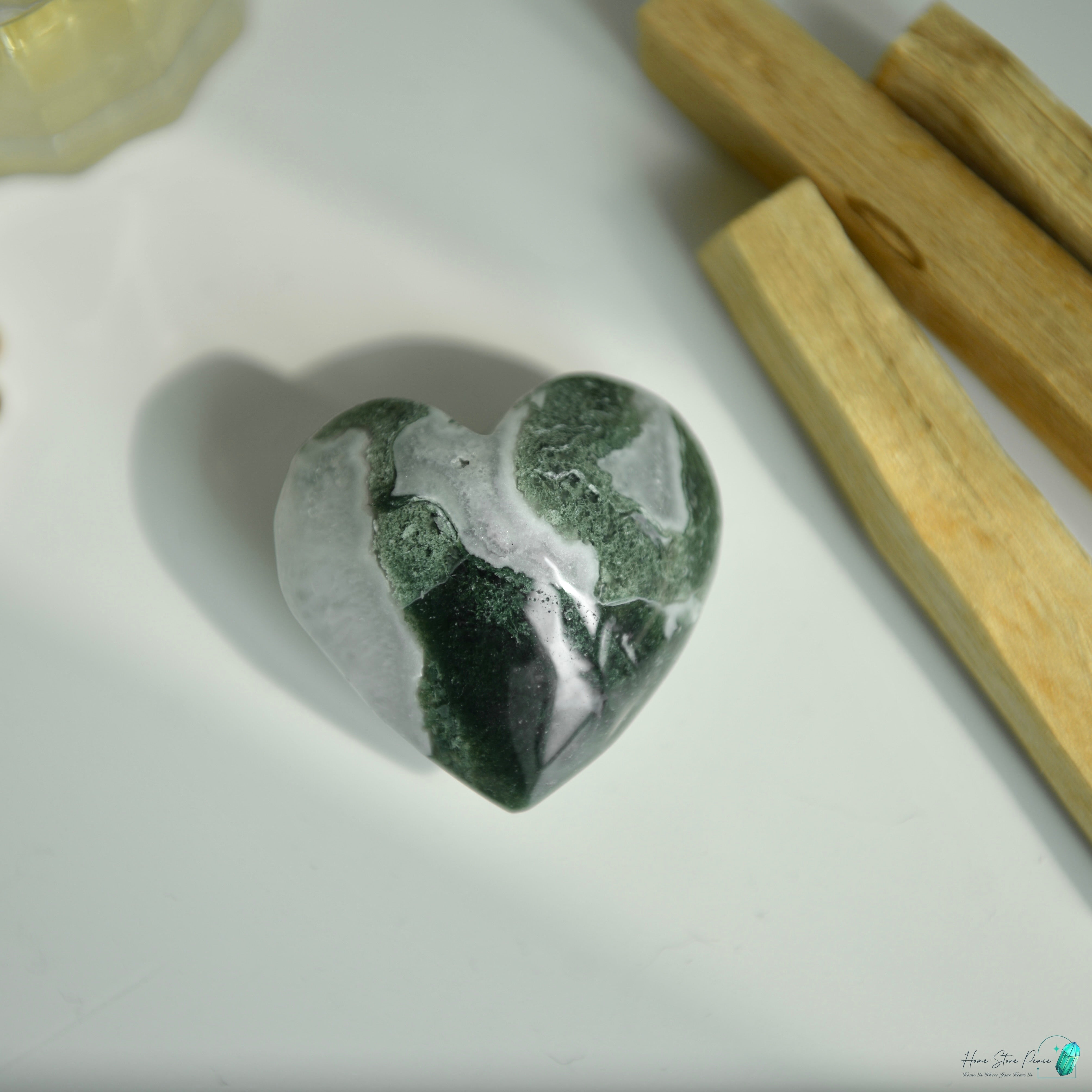 水草瑪瑙心 Moss Agate Heart