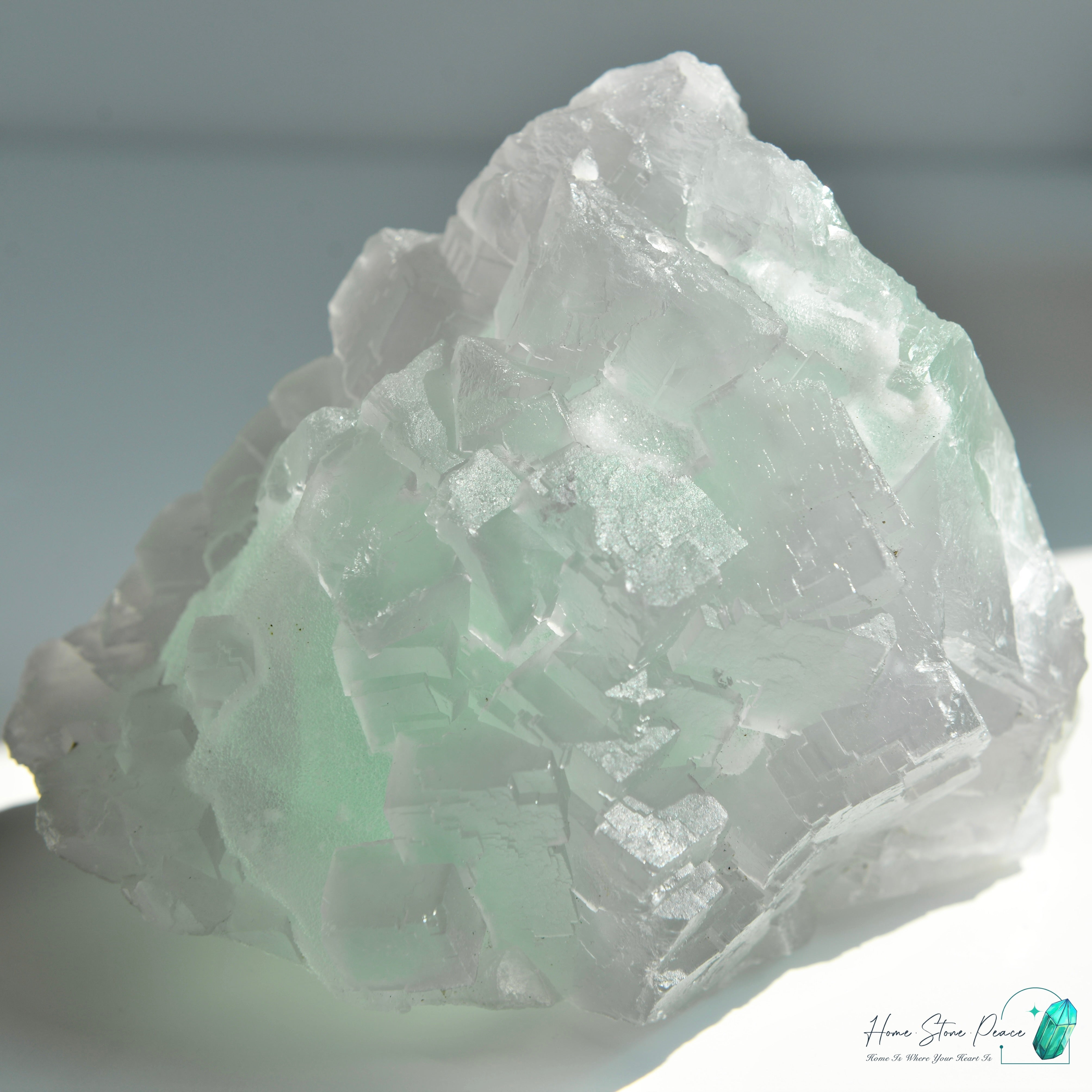 綠紫螢石小山丘連底座 Green and Purple Fluorite Mountain with Stand