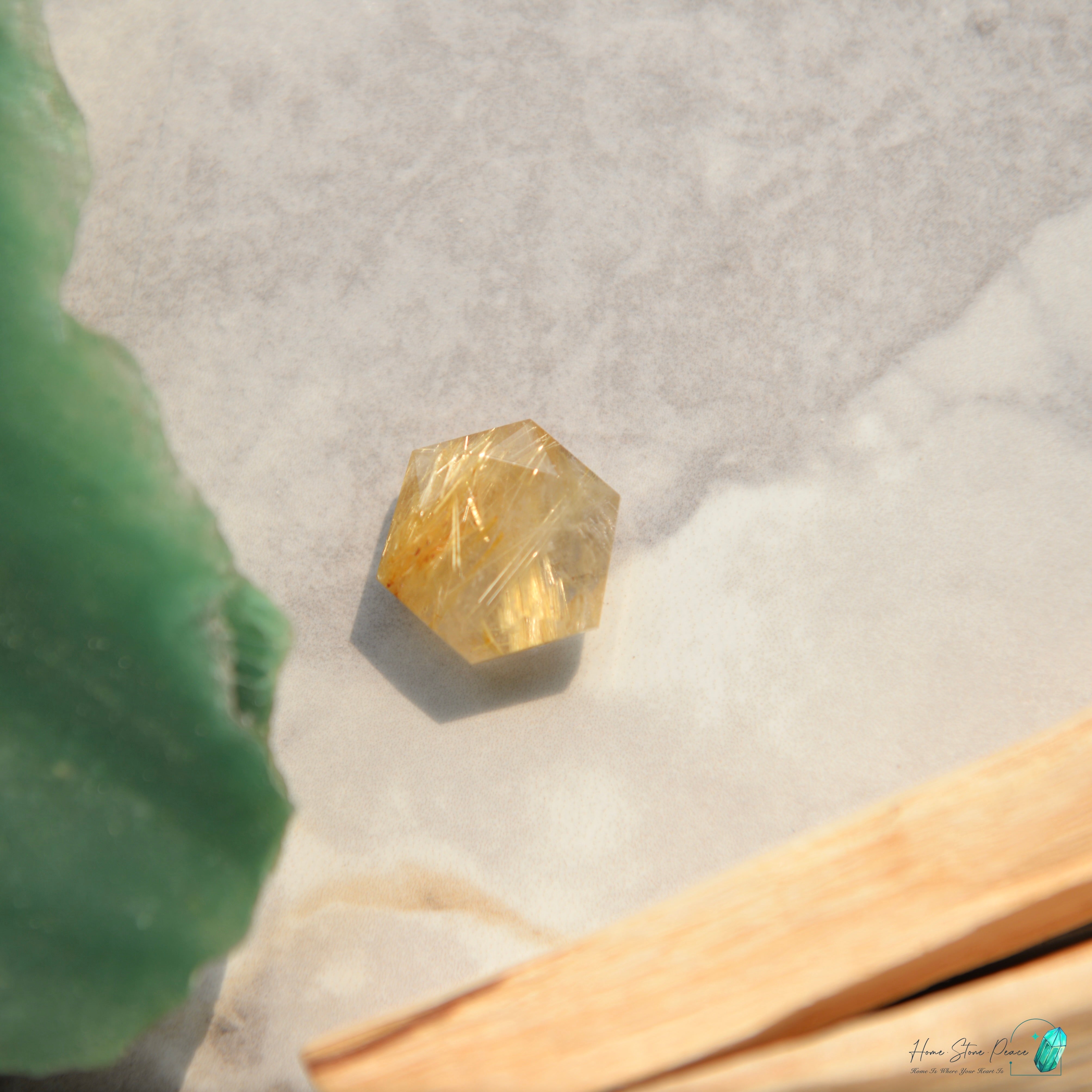 迷你巴西金髮大衛星水晶 Mini Brazilian Gold Rutilated Star of David