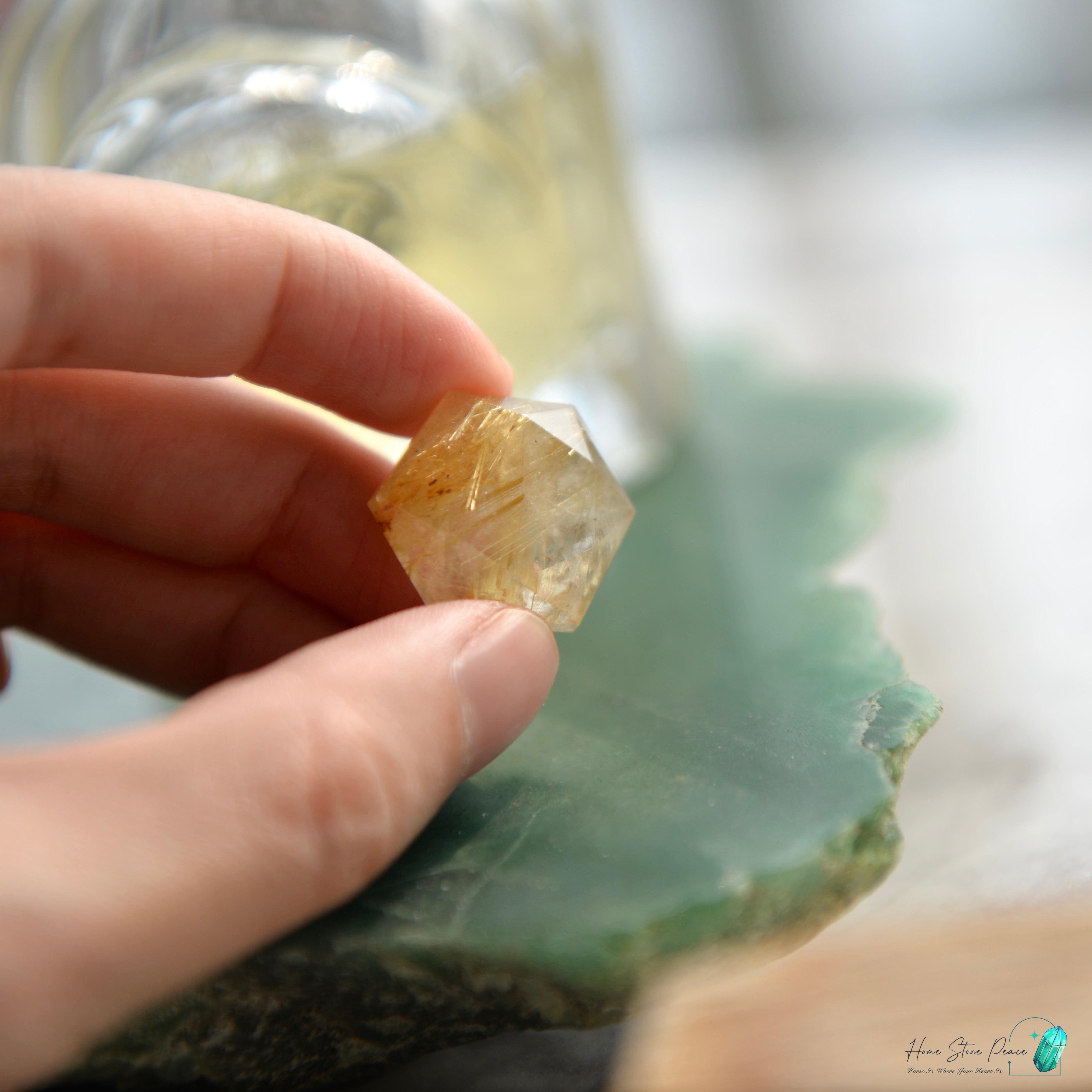 迷你巴西金髮大衛星水晶 Mini Brazilian Gold Rutilated Star of David