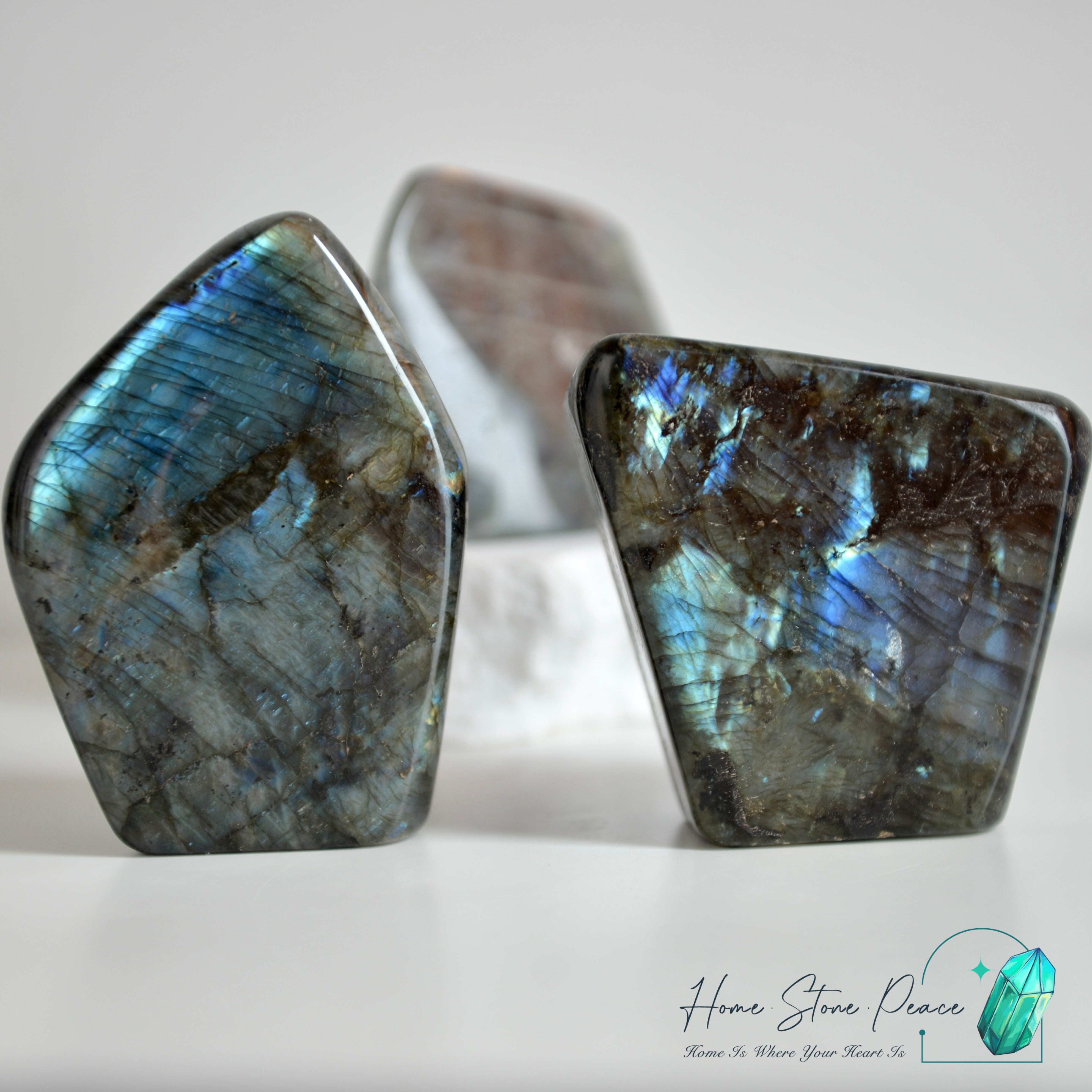 拉長石隨形(單面） Labradorite Free Form (Single-Sided)
