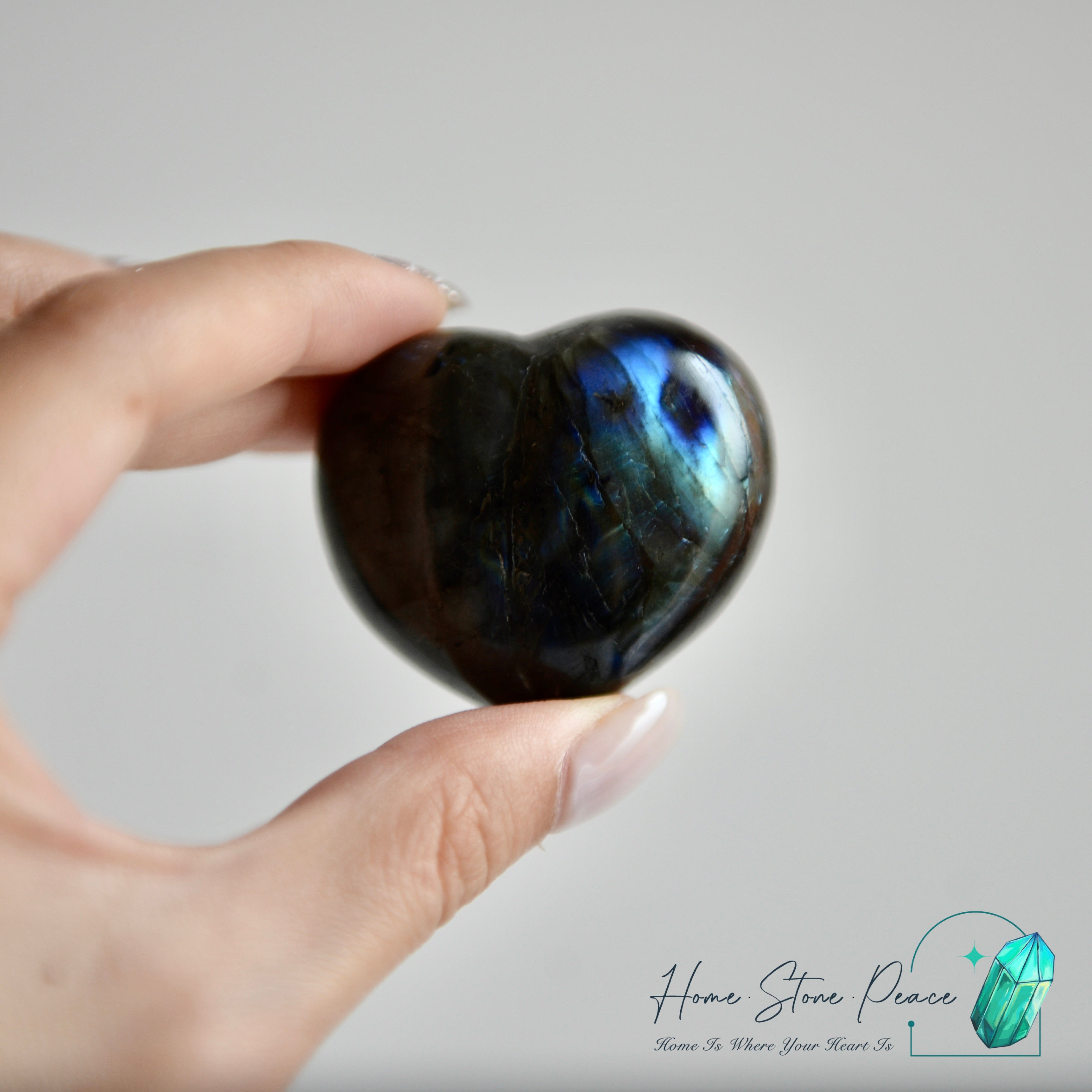 拉長石心 Labradorite Heart
