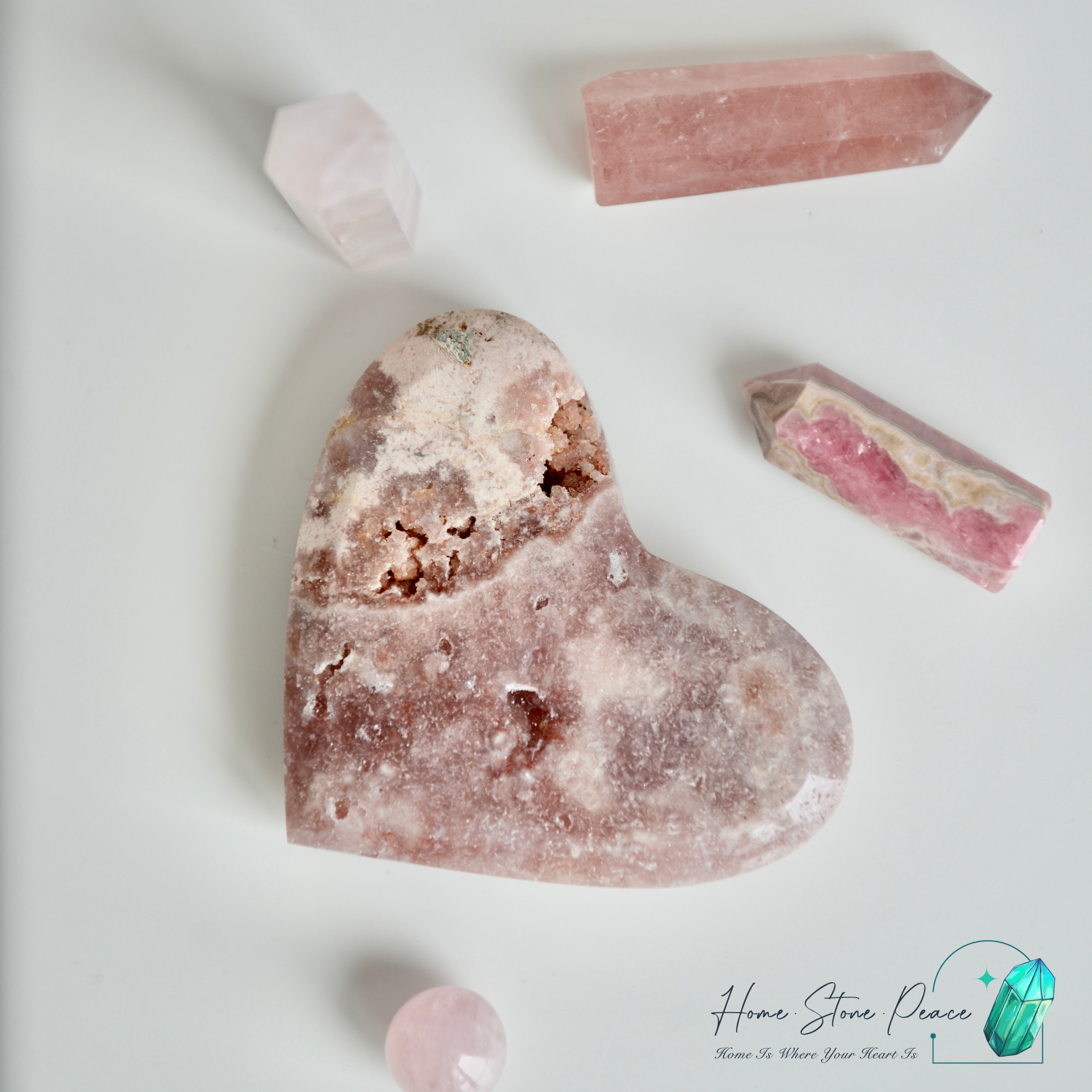 粉紅紫水晶心 ピンクアメジストハート