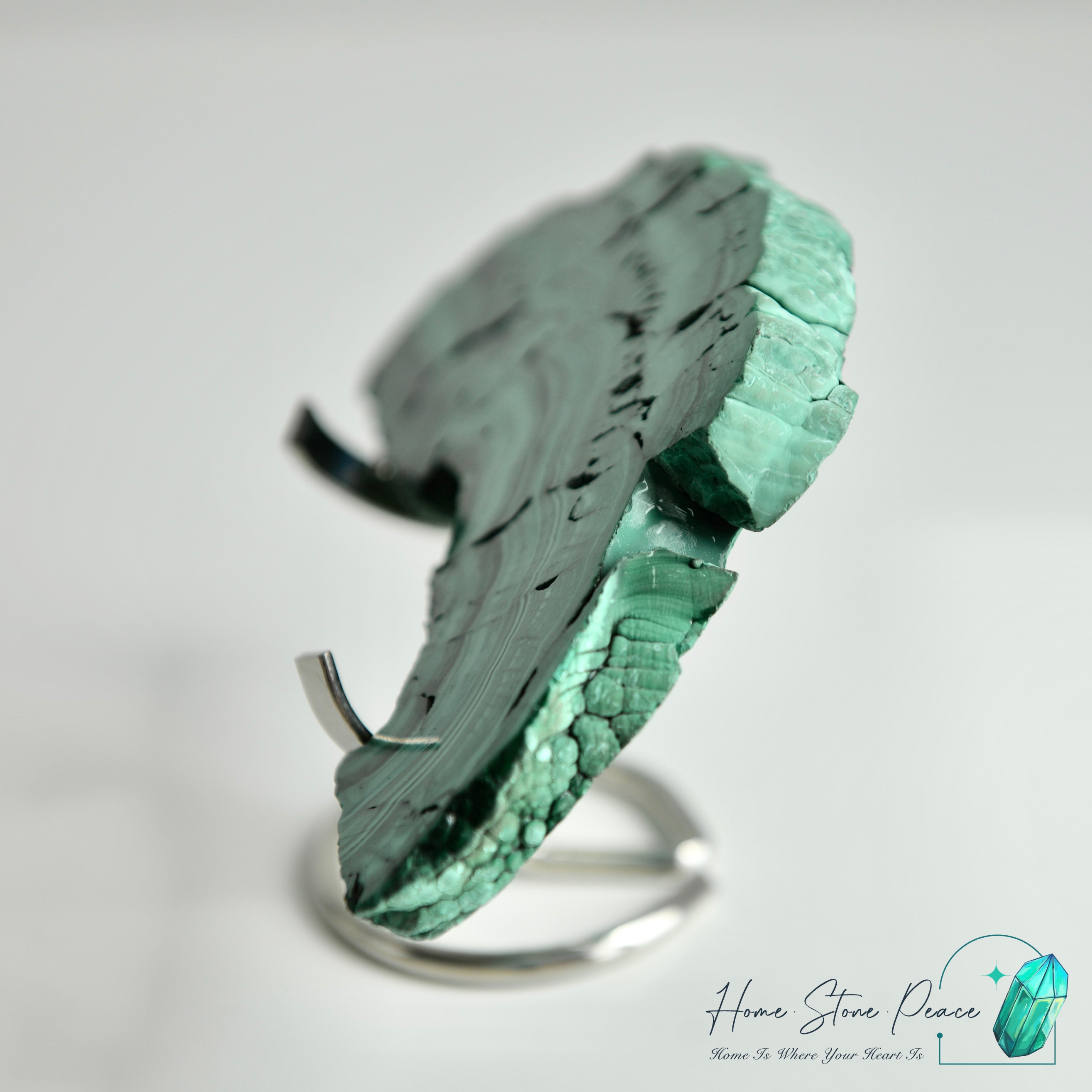 孔雀石片擺設 マラカイト板