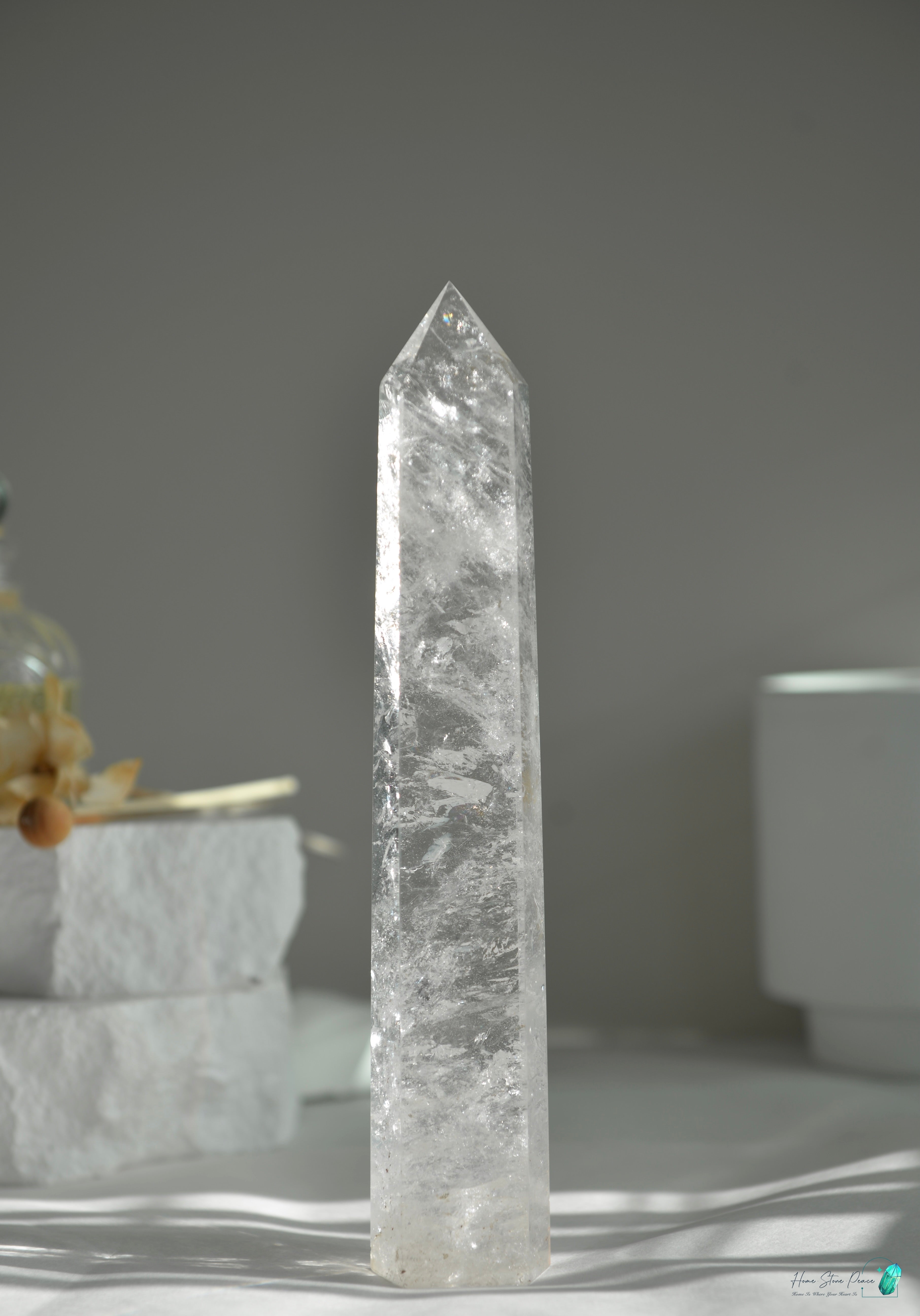 白水晶柱(大) Large Clear Quartz Tower