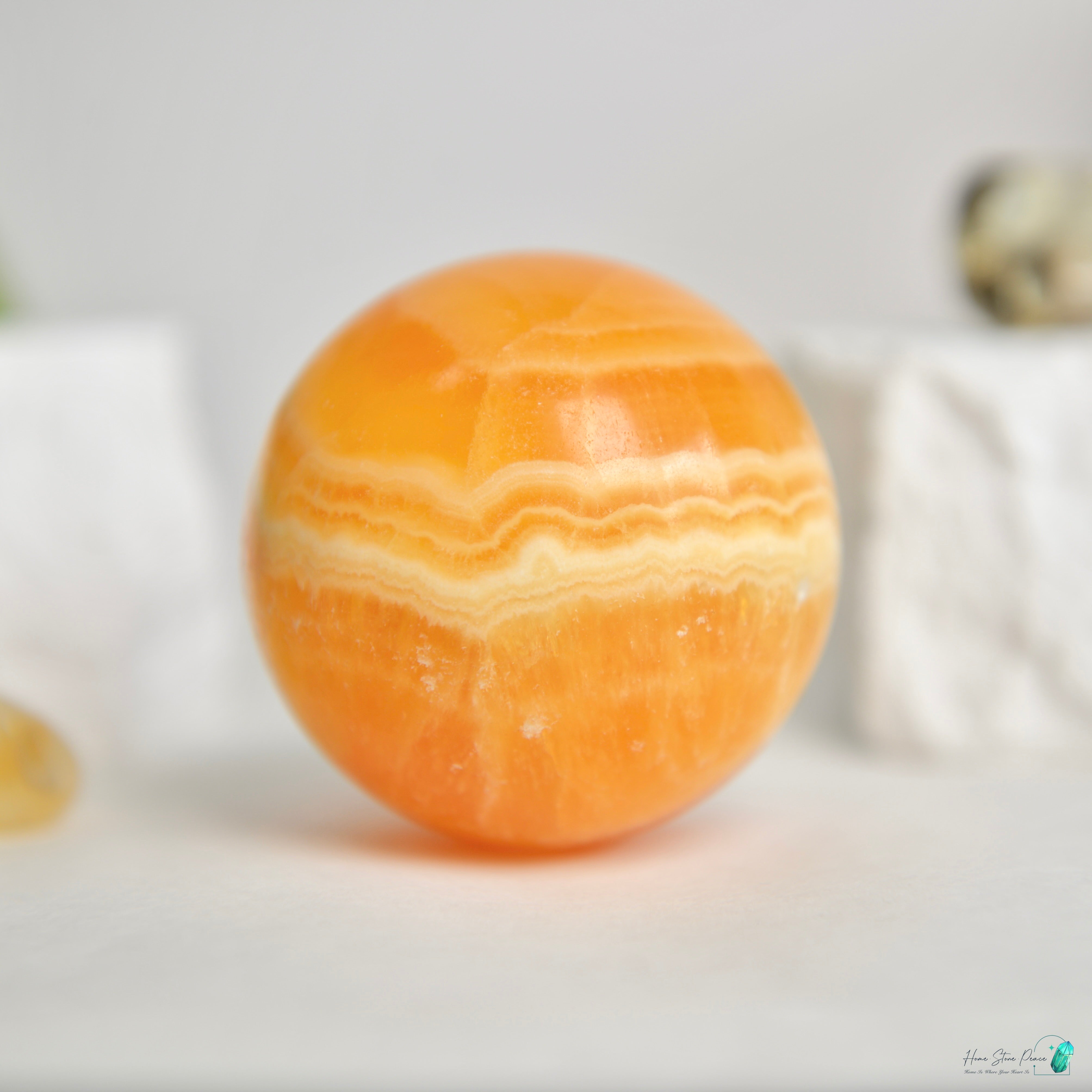 橙方解石球 Orange Calcite Sphere