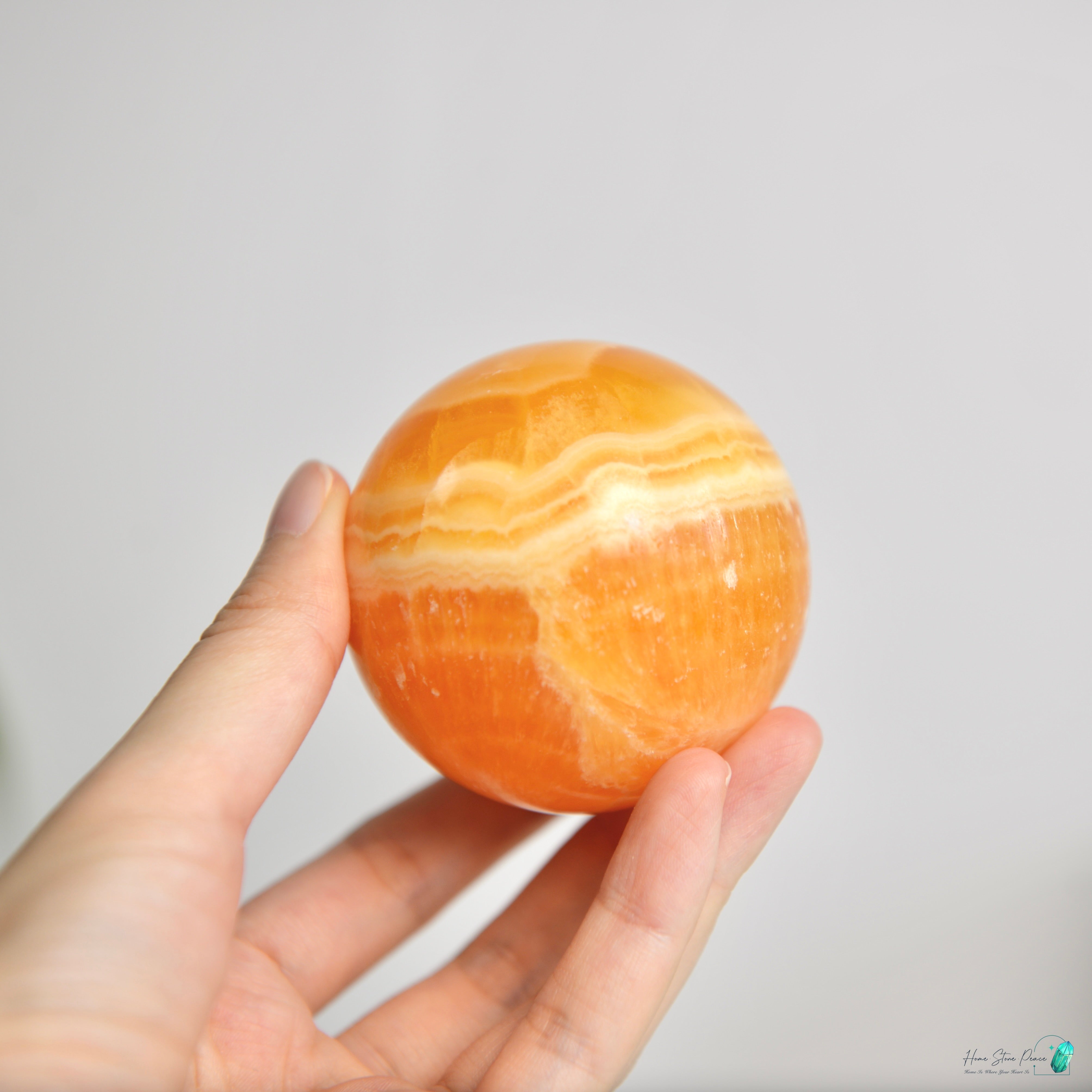 橙方解石球 Orange Calcite Sphere