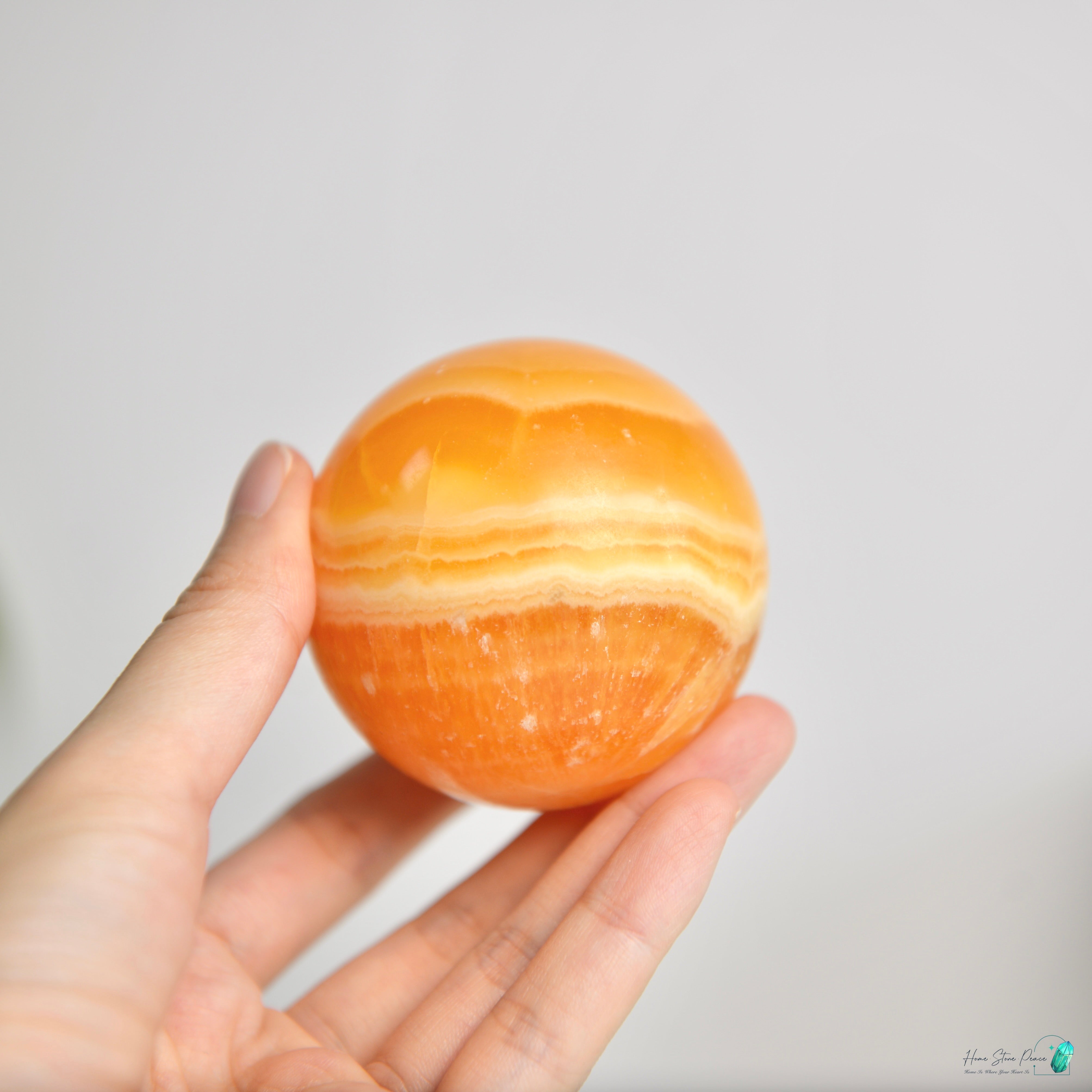橙方解石球 Orange Calcite Sphere