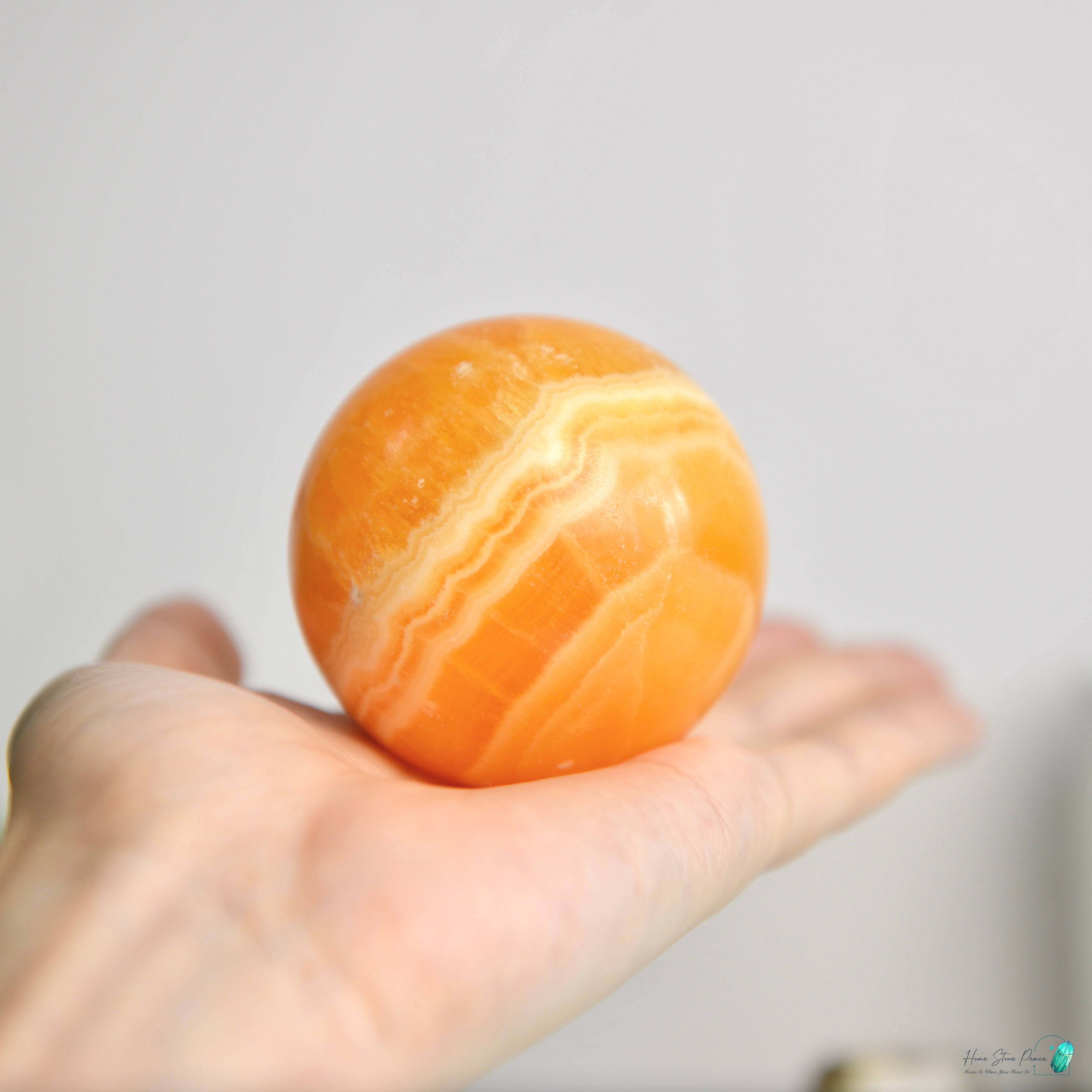 橙方解石球 Orange Calcite Sphere