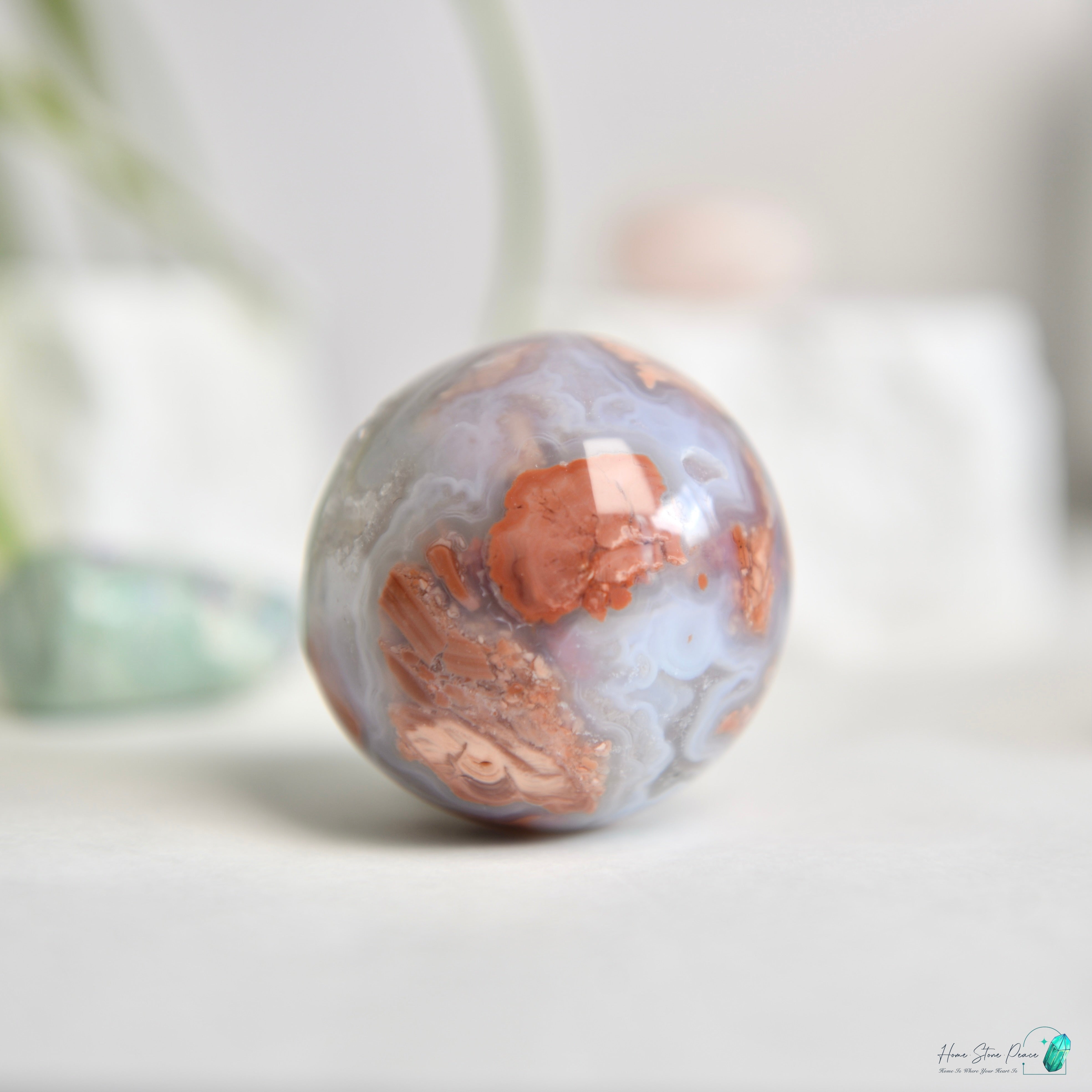緬甸粉紅瑪瑙球 Burmese Druzy Pink Agate Sphere