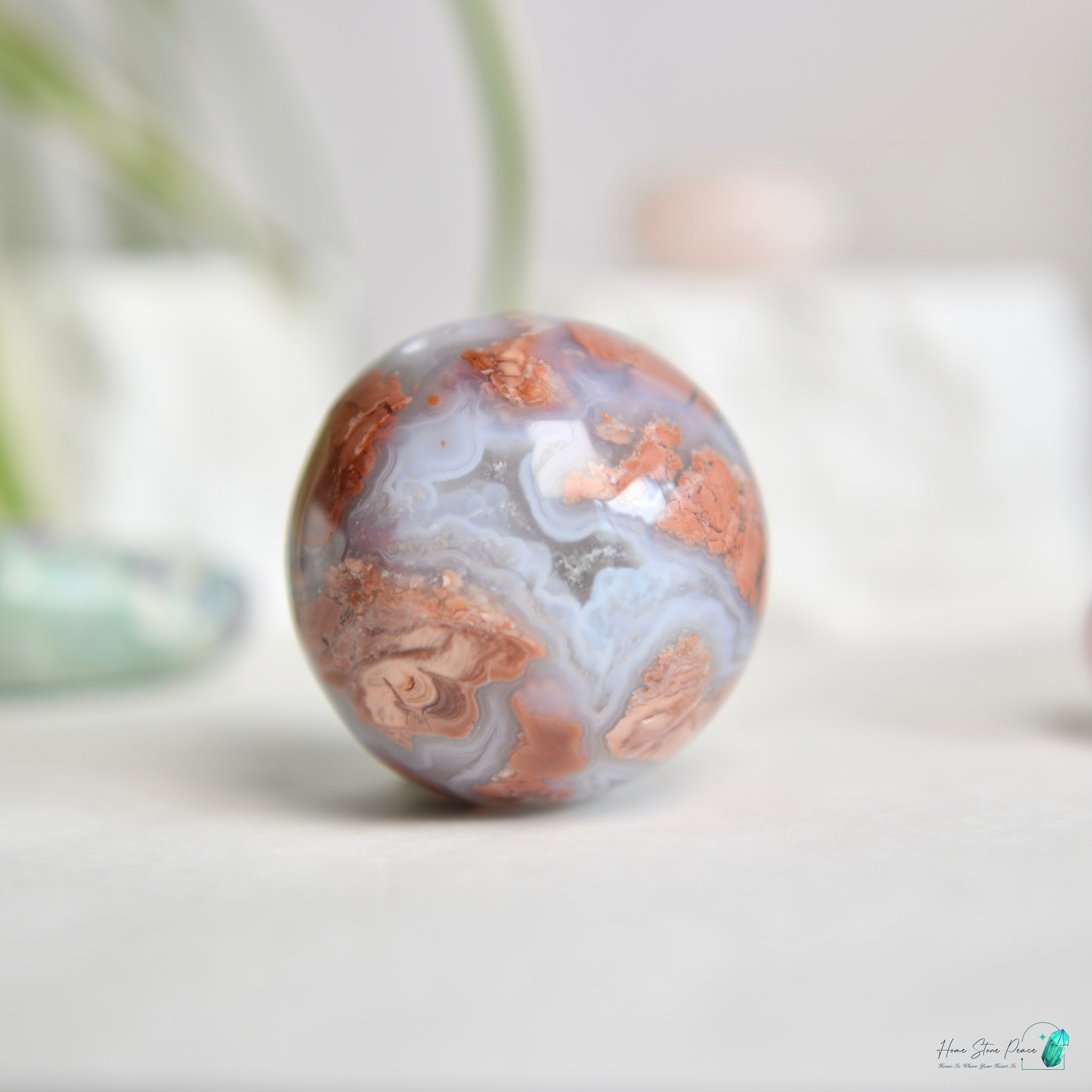 緬甸粉紅瑪瑙球 Burmese Druzy Pink Agate Sphere