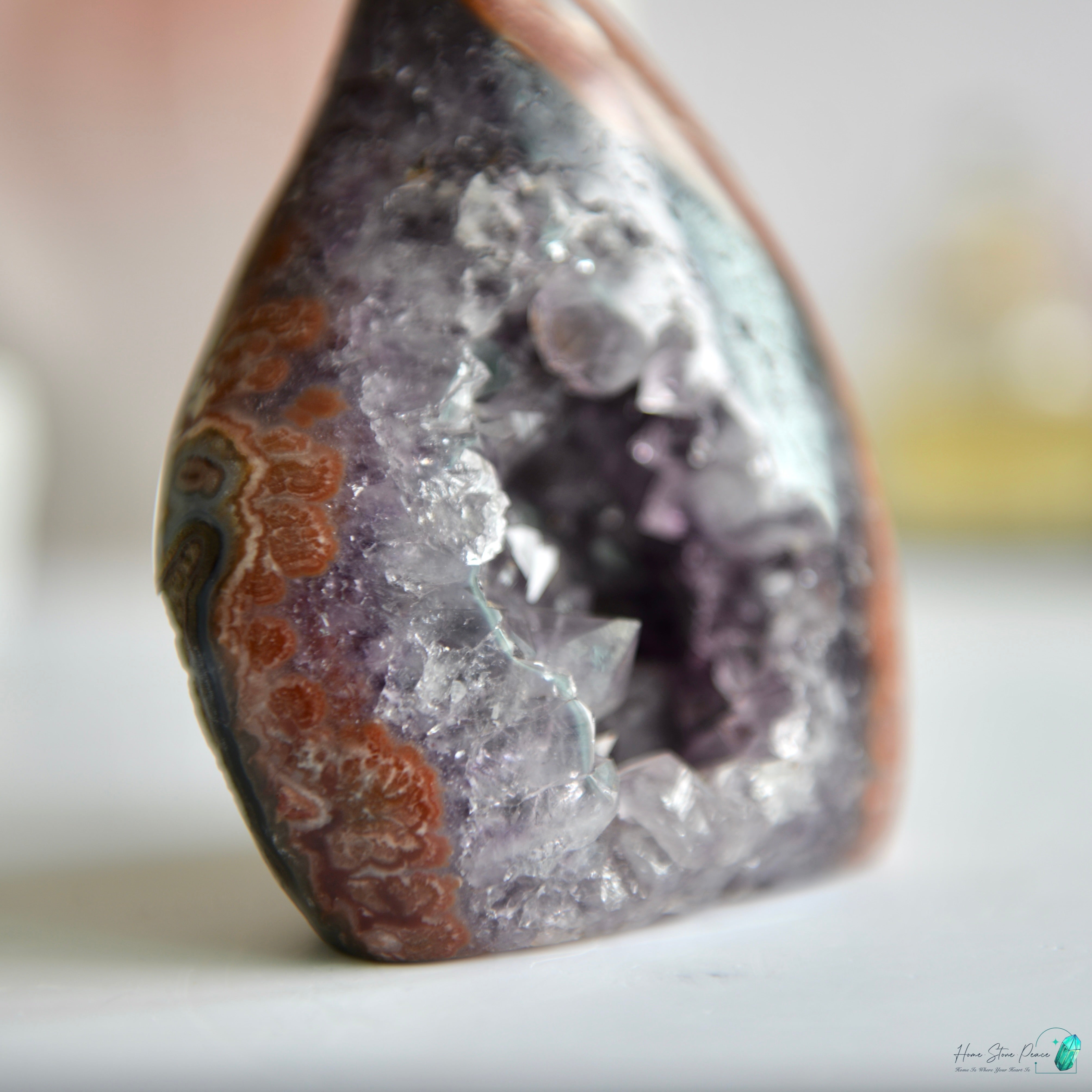 紅碧玉邊紫水晶火焰 Red Jasper Amethyst Flame