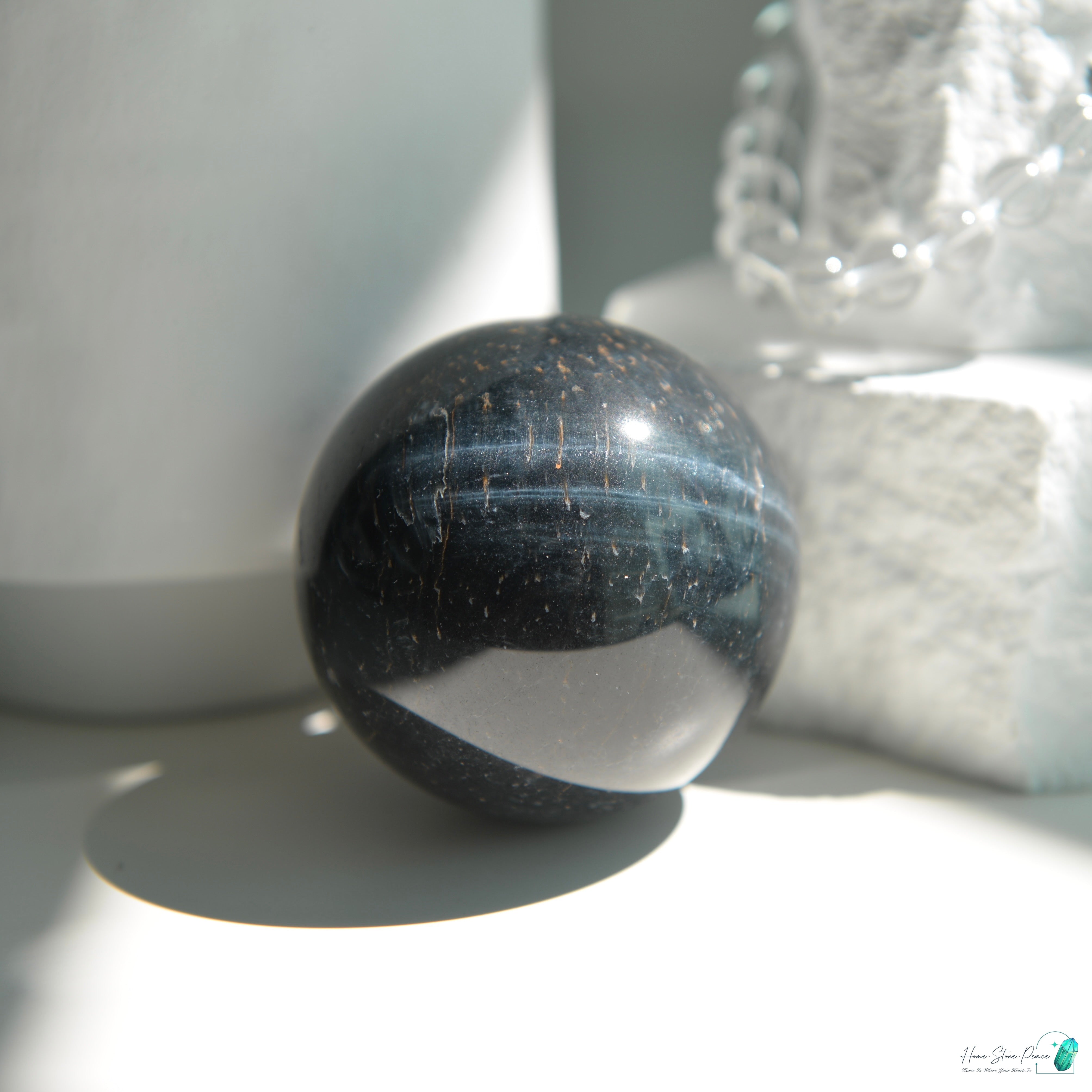 藍虎眼石球 Blue Tiger's Eye Sphere