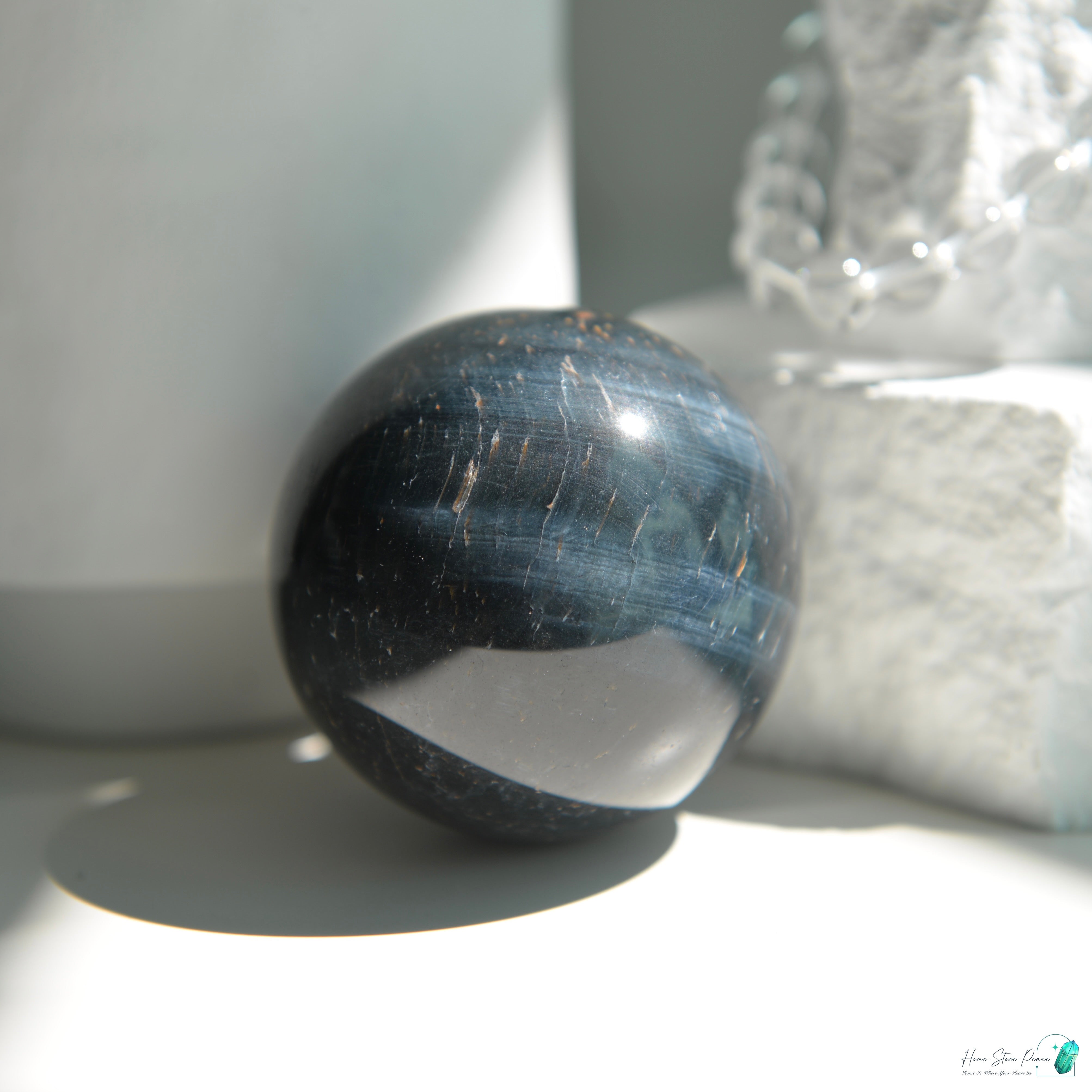 藍虎眼石球 Blue Tiger's Eye Sphere