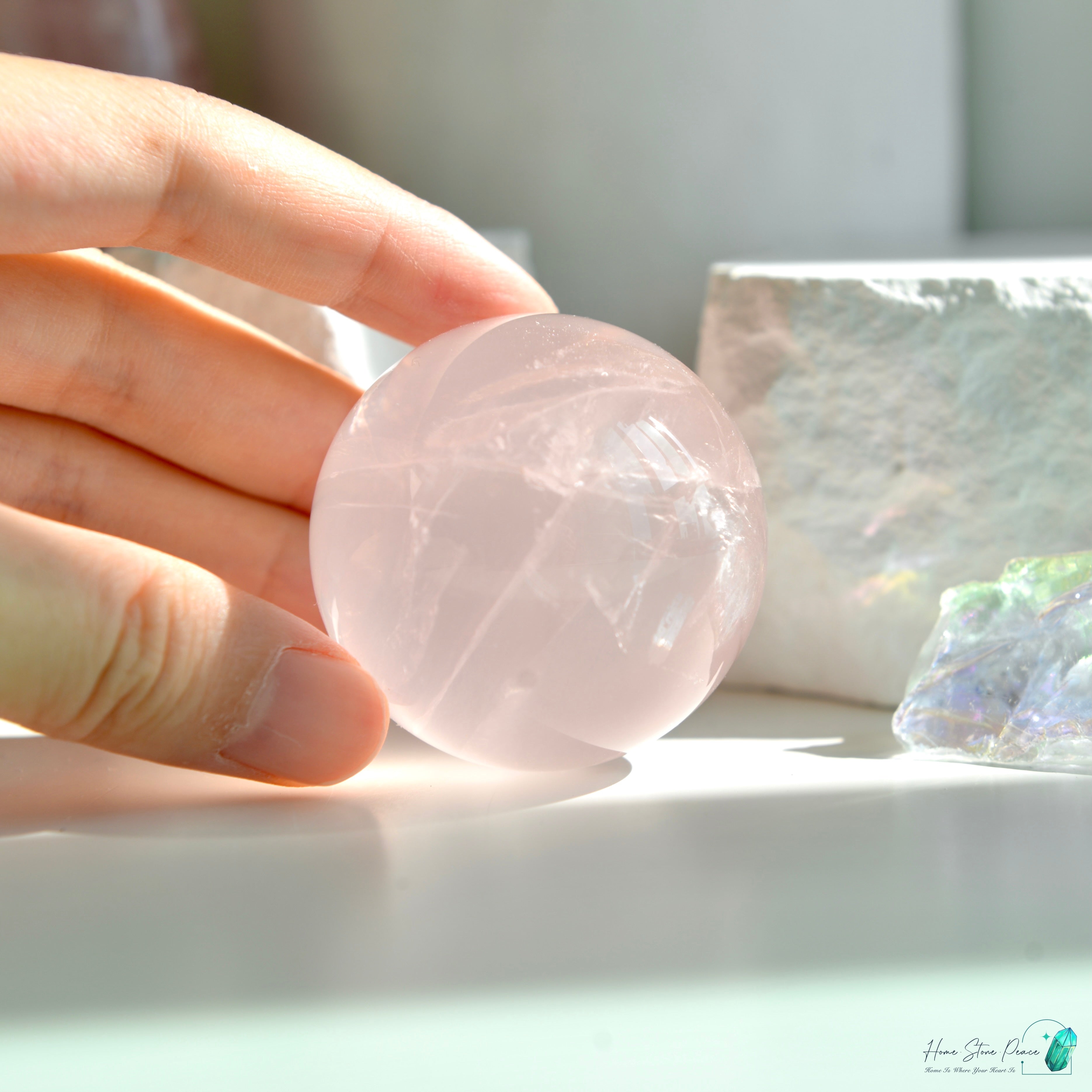 莫桑比克粉紅水晶球 Mozambique Rose Quartz Sphere