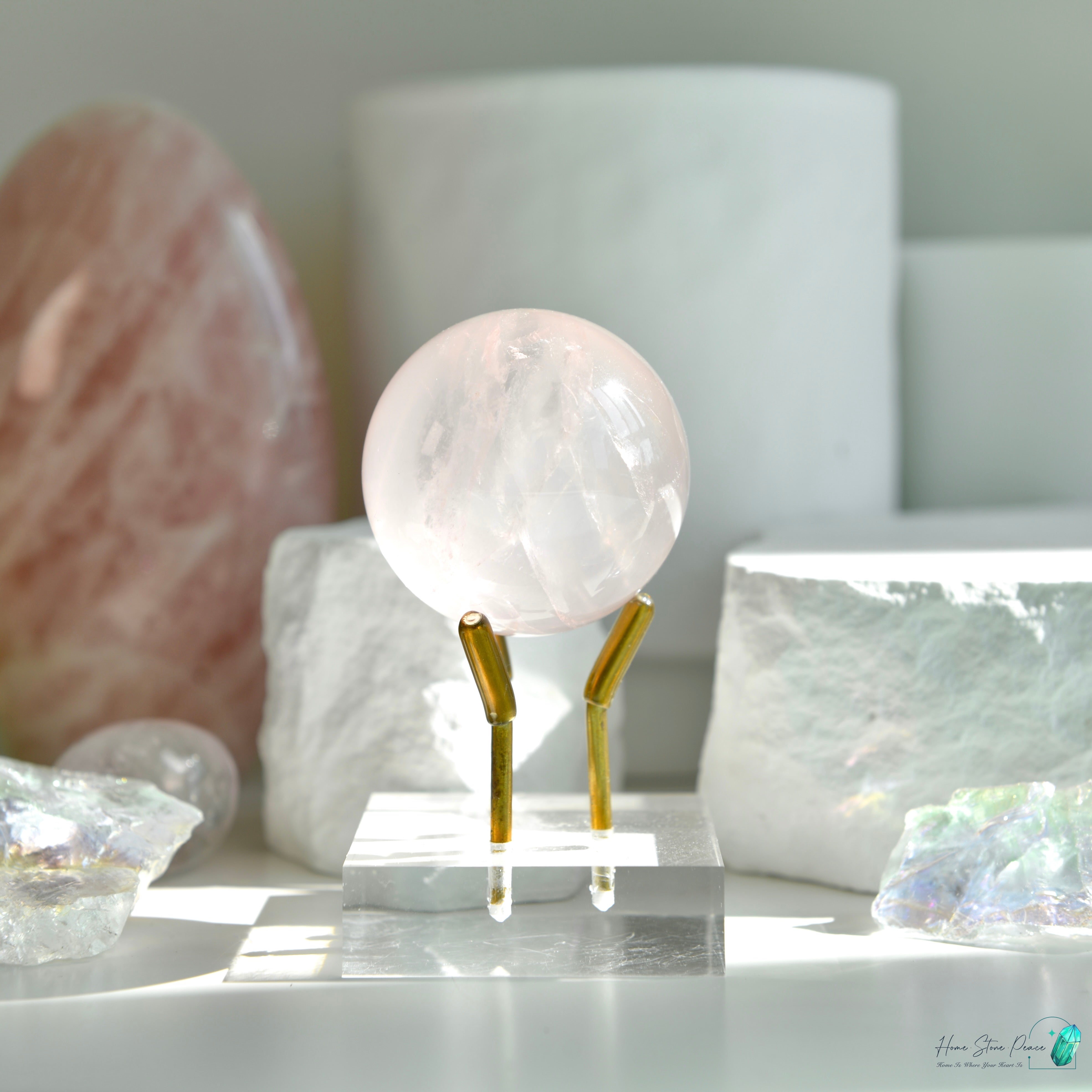 莫桑比克粉紅水晶球 Mozambique Rose Quartz Sphere