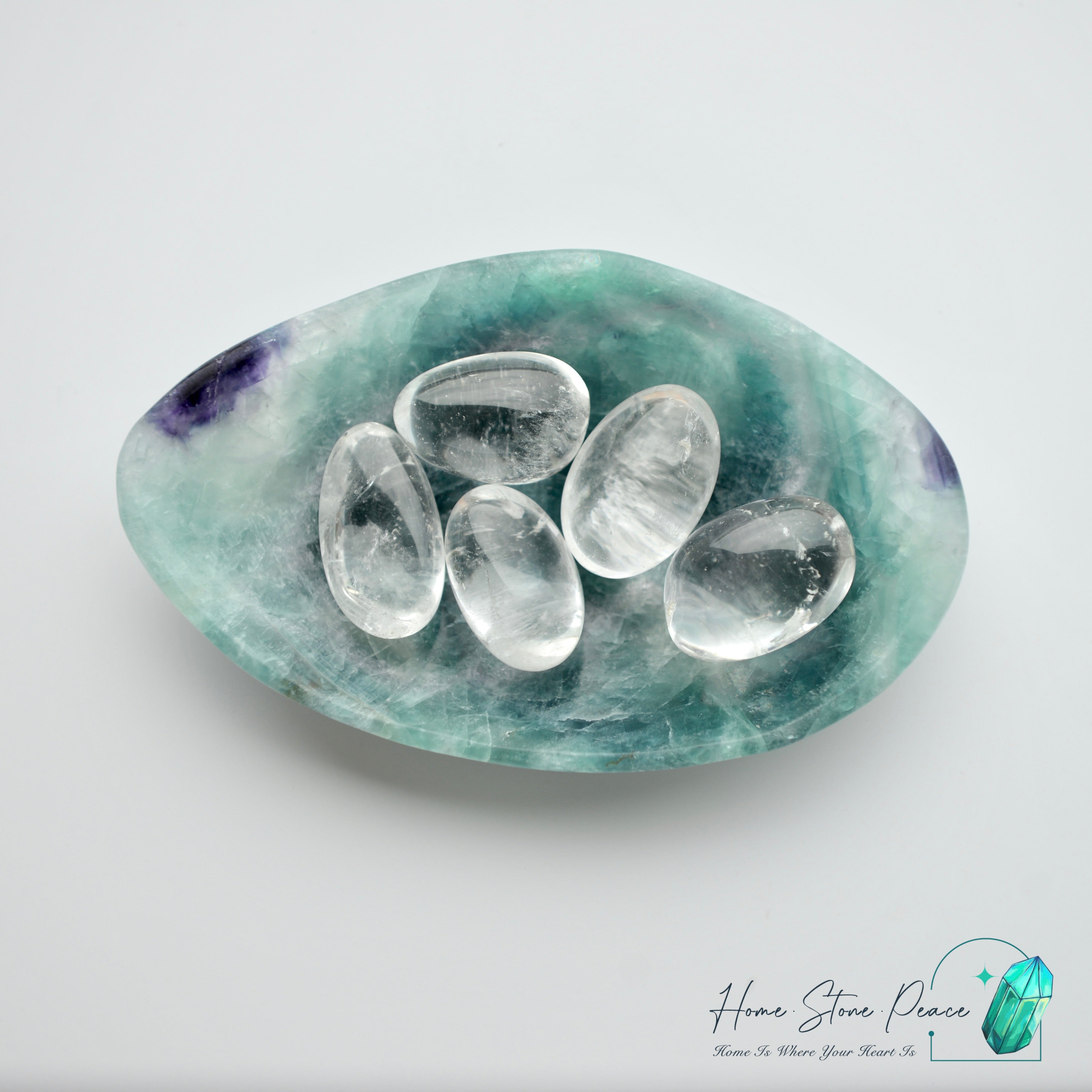 綠紫螢石小碟 Green and Purple Fluorite Trinket Dish