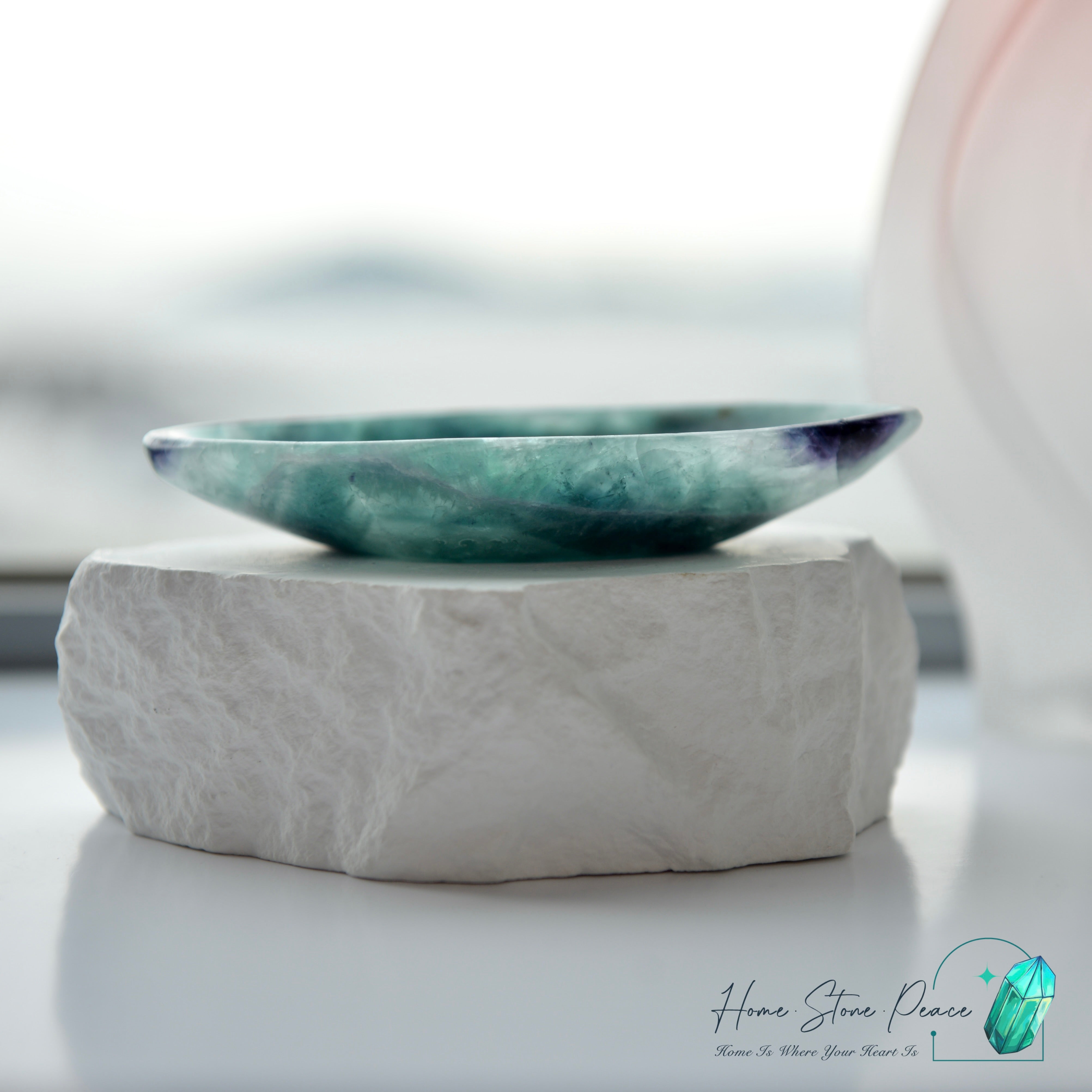 綠紫螢石小碟 Green and Purple Fluorite Trinket Dish