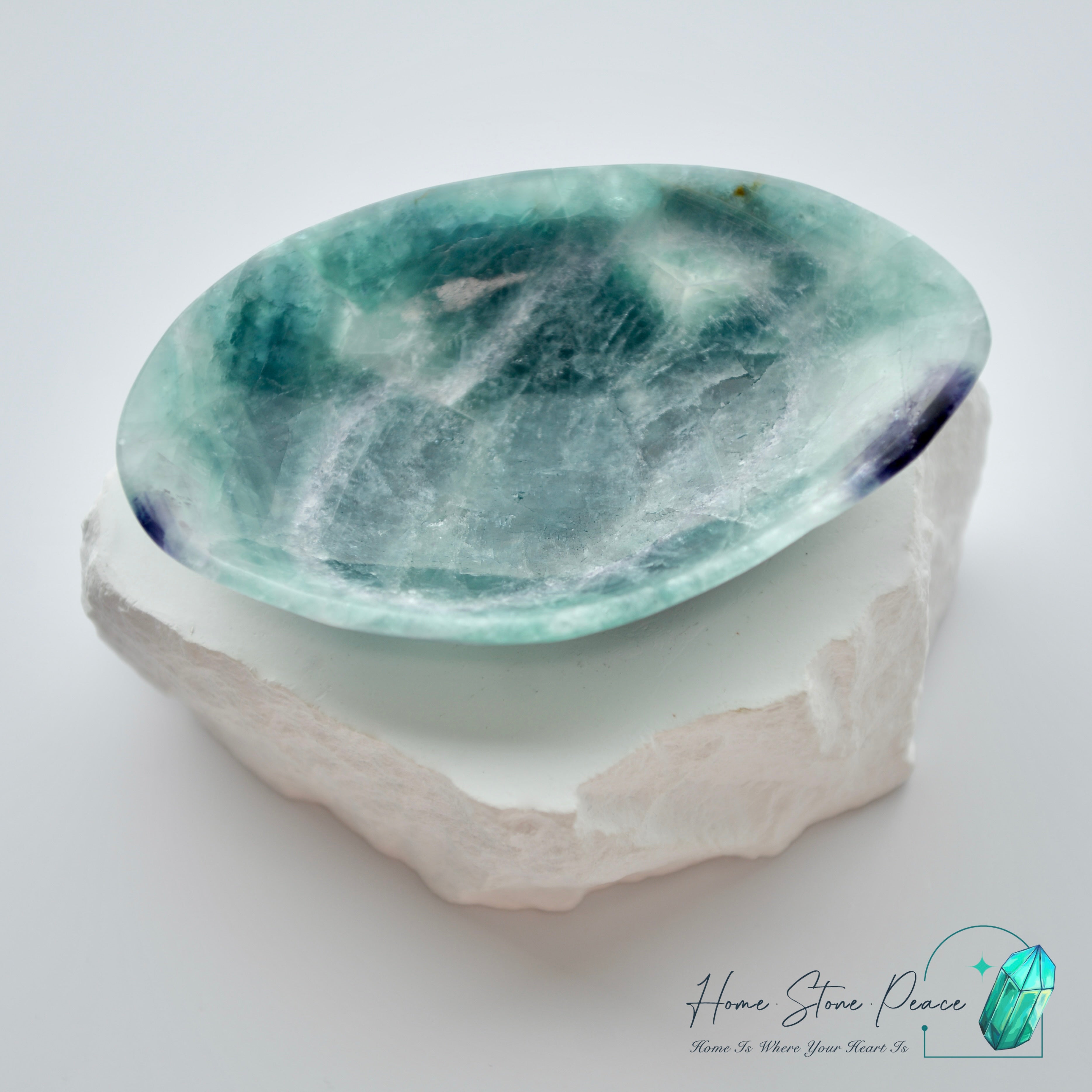 綠紫螢石小碟 Green and Purple Fluorite Trinket Dish