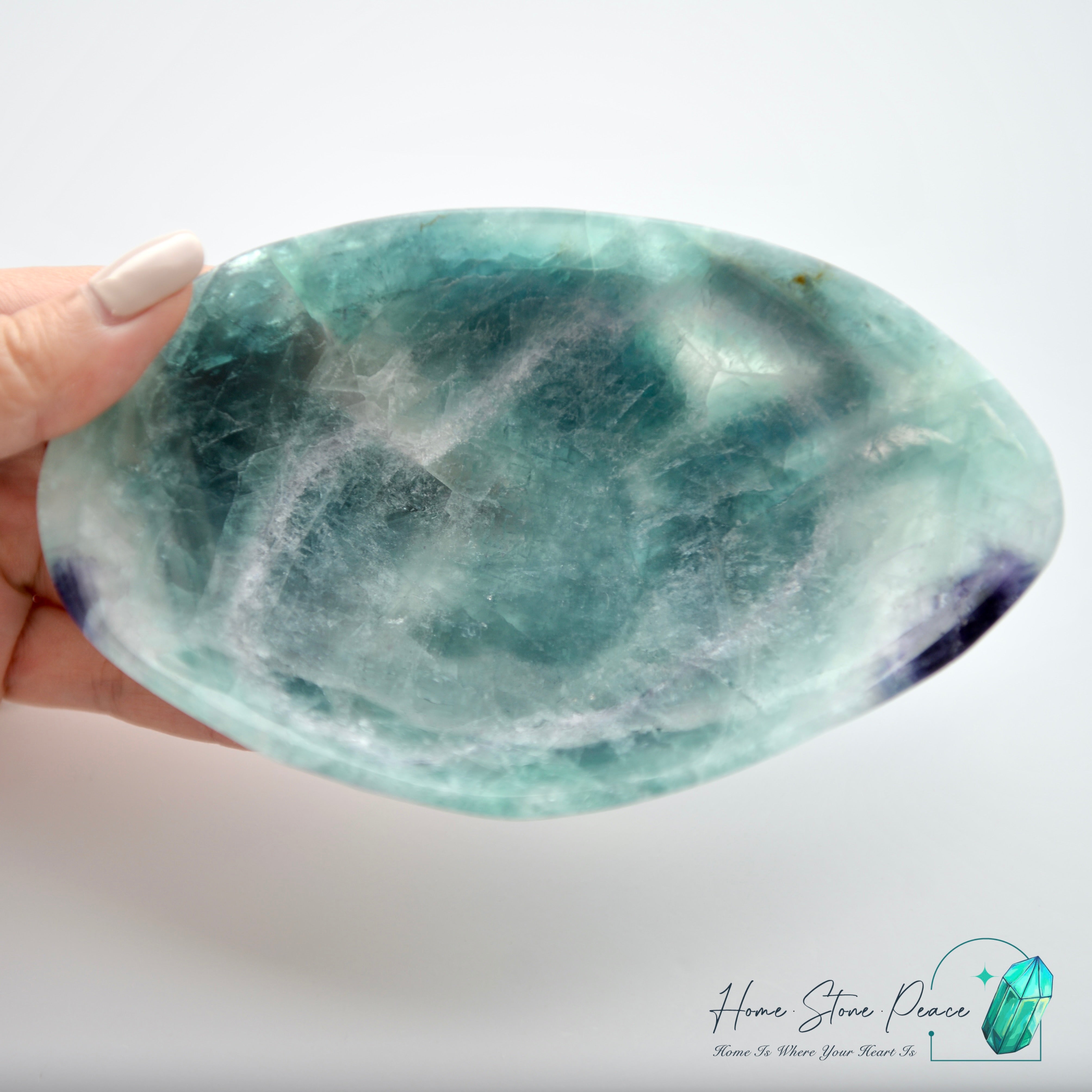綠紫螢石小碟 Green and Purple Fluorite Trinket Dish