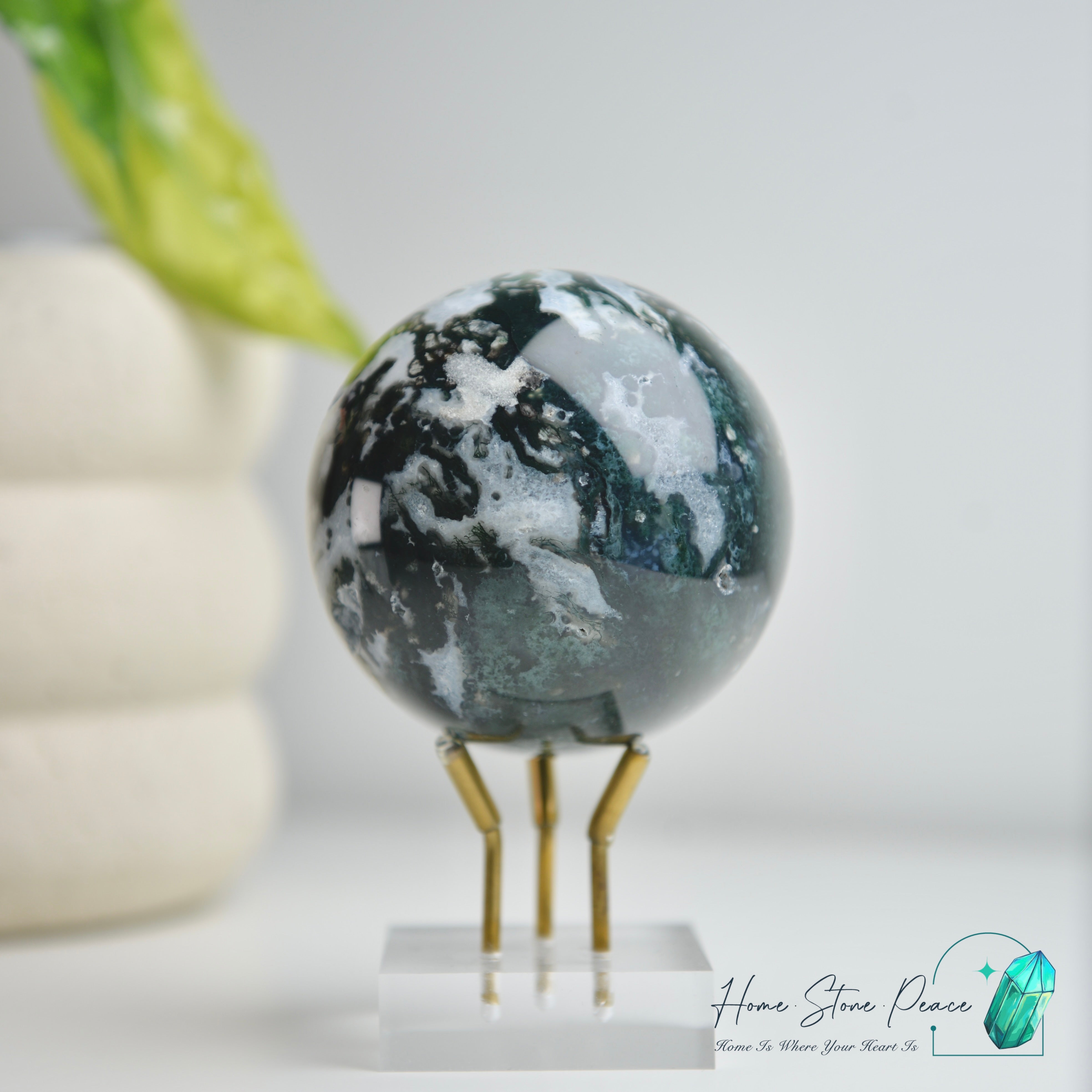 水草瑪瑙球 Moss Agate Sphere