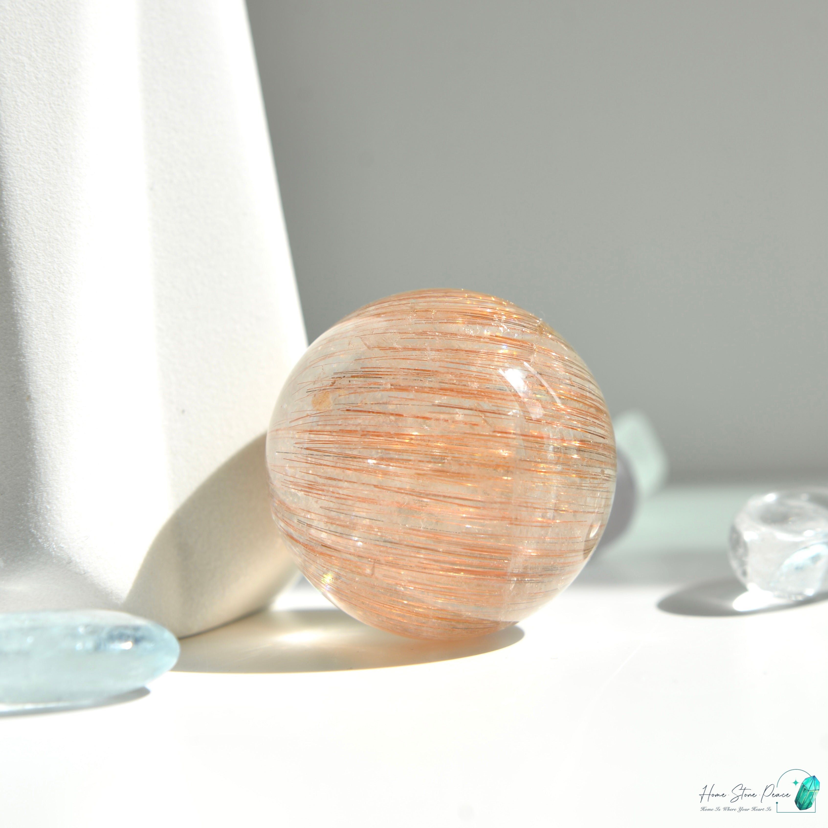 巴西金髮晶三角柱 ブラジル産ゴールドルチル三角塔