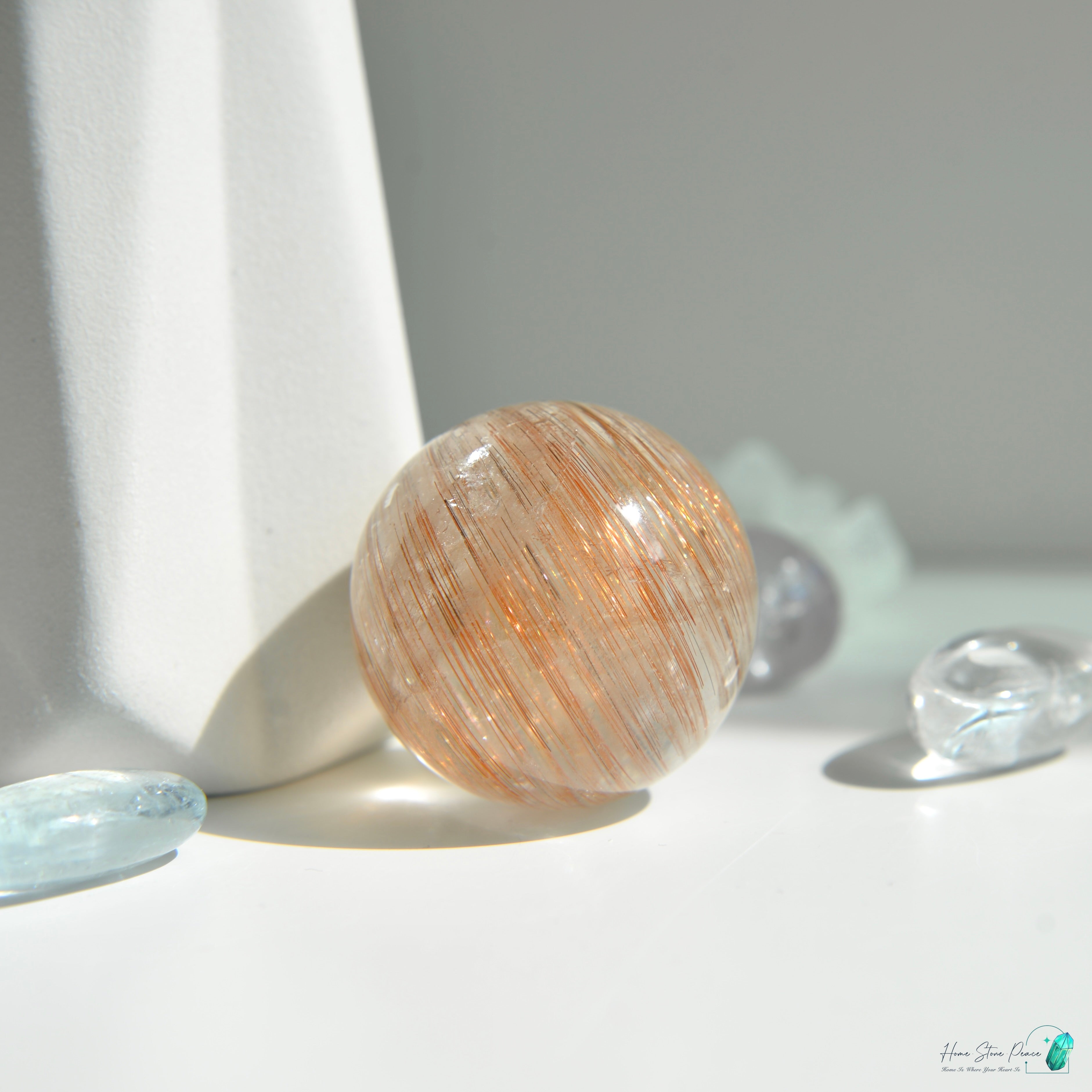 巴西金髮晶三角柱 ブラジル産ゴールドルチル三角塔