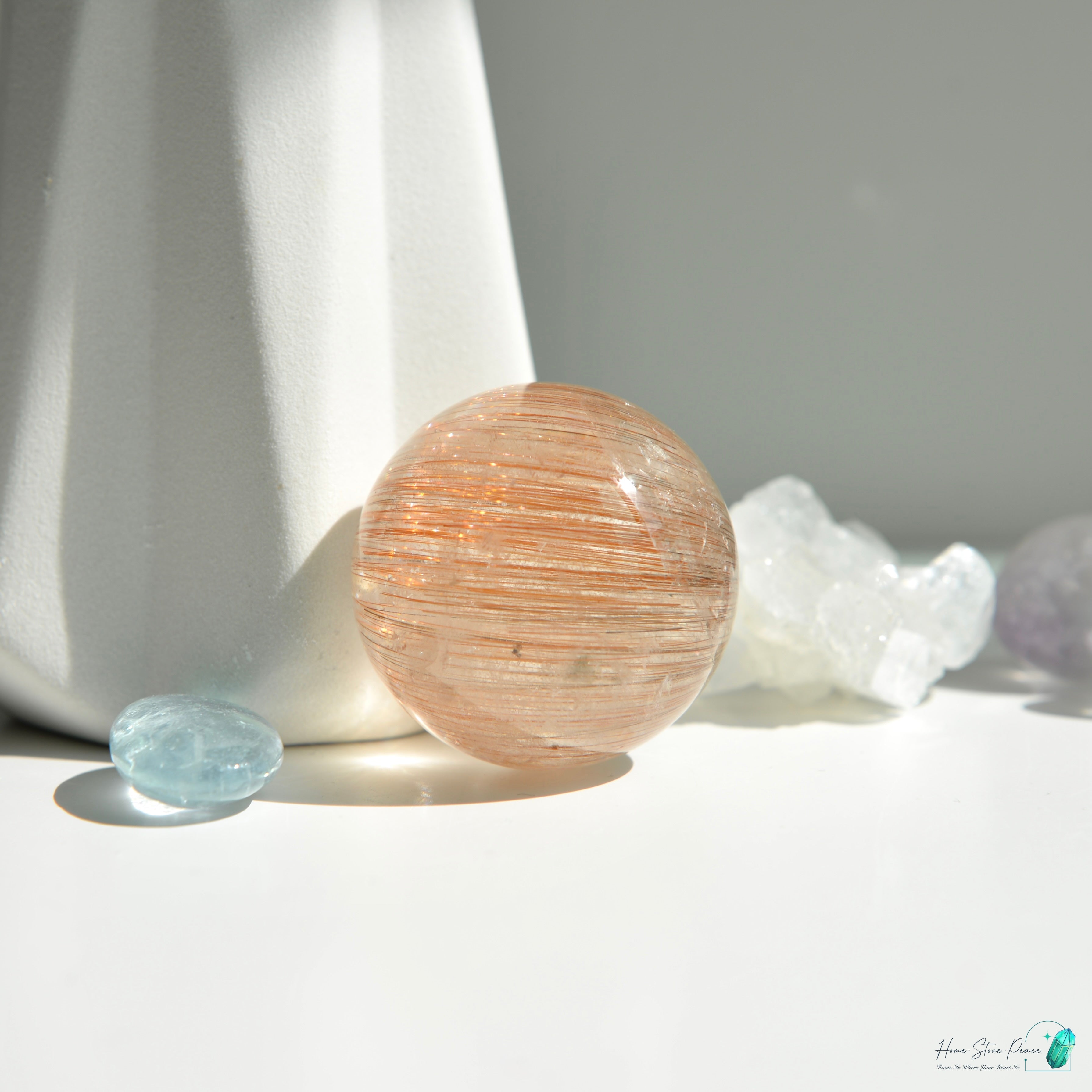 巴西金髮晶三角柱 ブラジル産ゴールドルチル三角塔