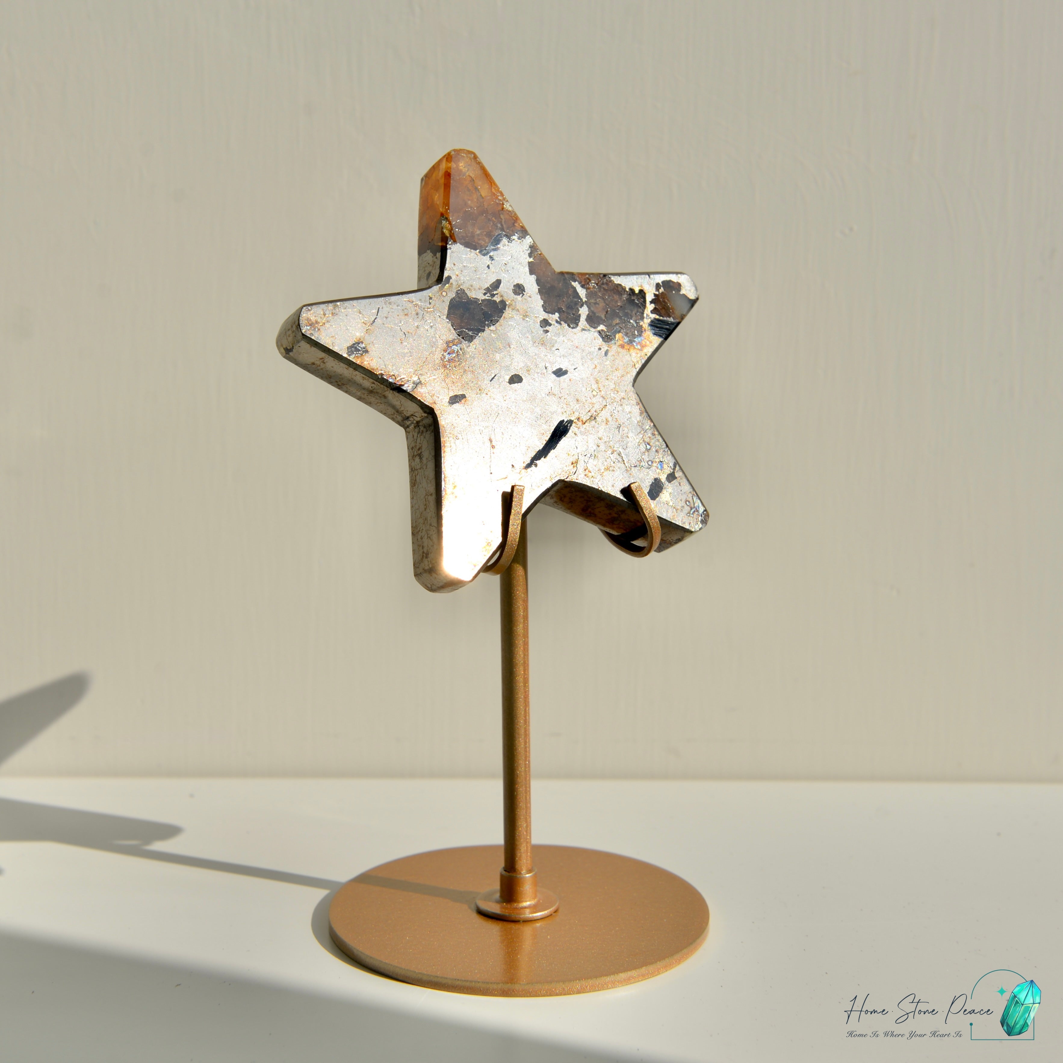 黃鐵礦黃膠花星星 Pyrite Golden Healer Star