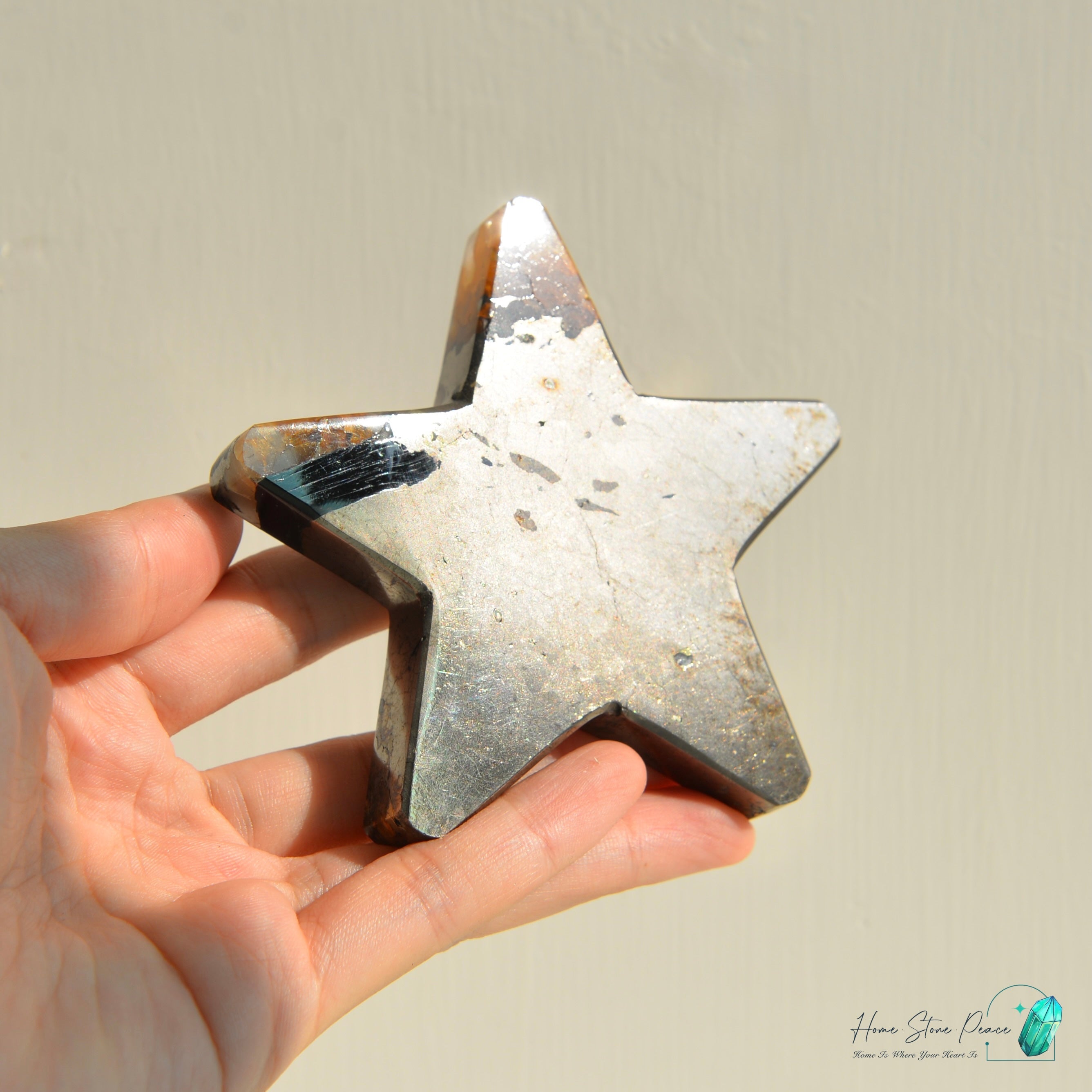 黃鐵礦黃膠花星星 Pyrite Golden Healer Star