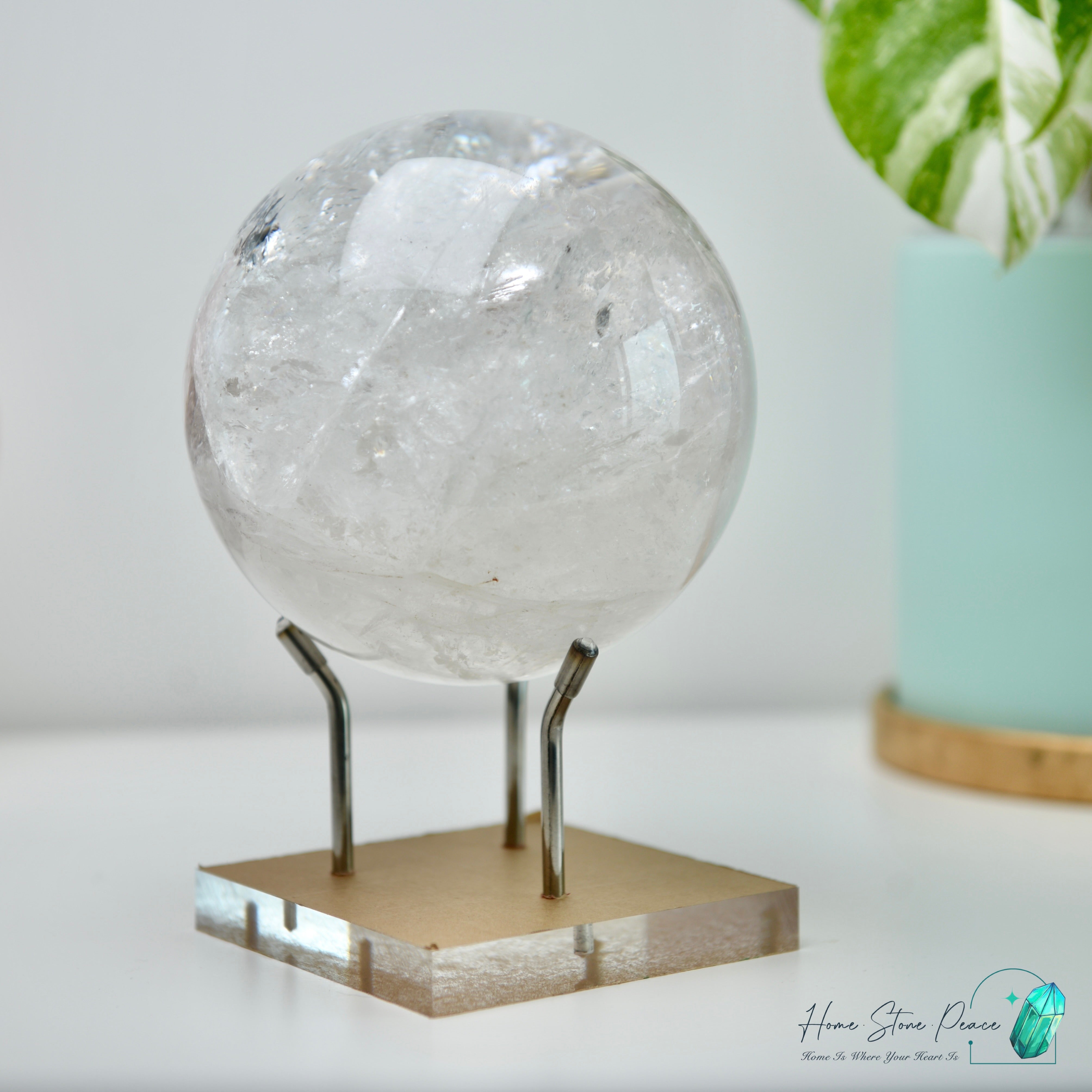 喜馬拉雅山晶中水晶球(大型）プレミアムラージヒマラヤ顕現水晶球