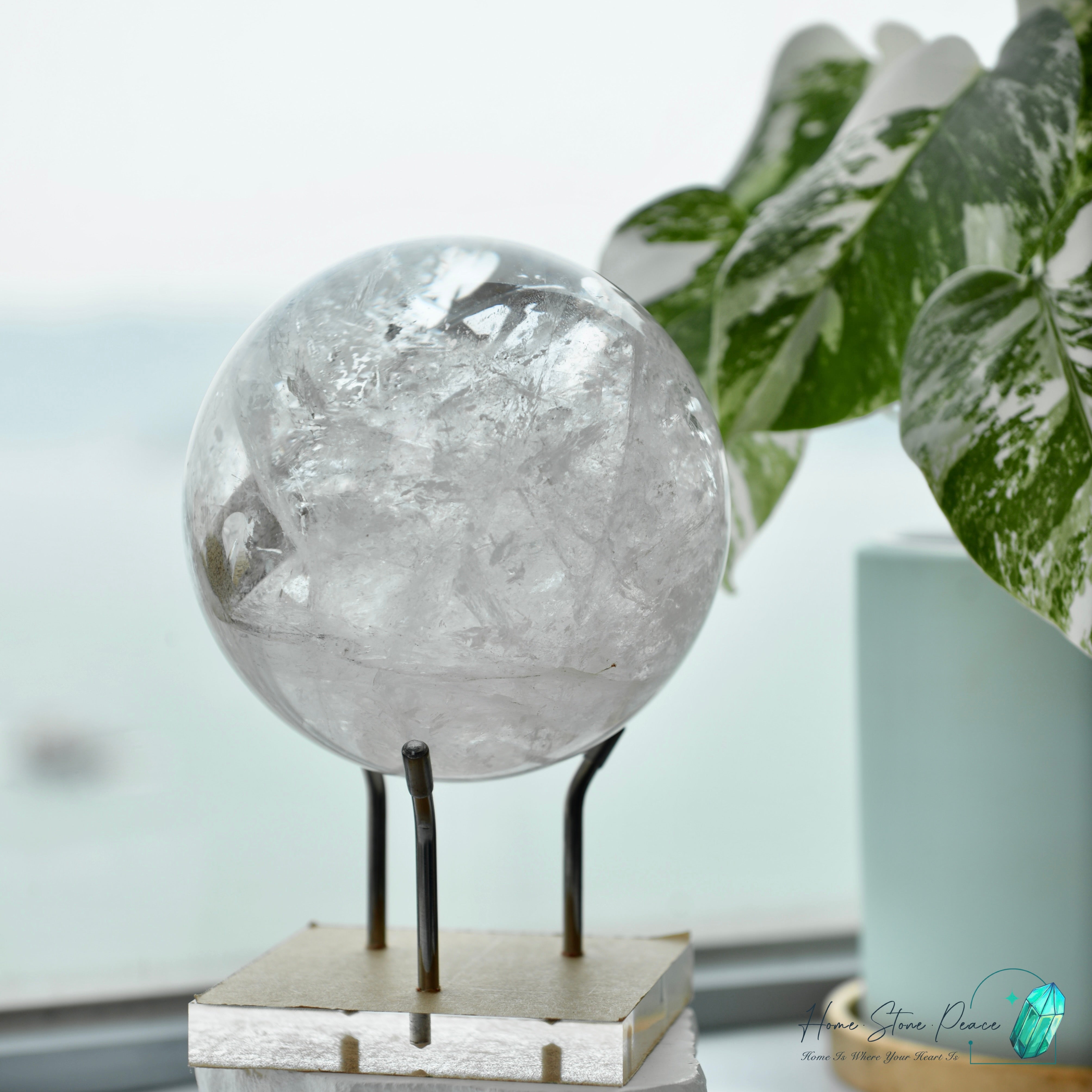 喜馬拉雅山晶中水晶球(大型）プレミアムラージヒマラヤ顕現水晶球