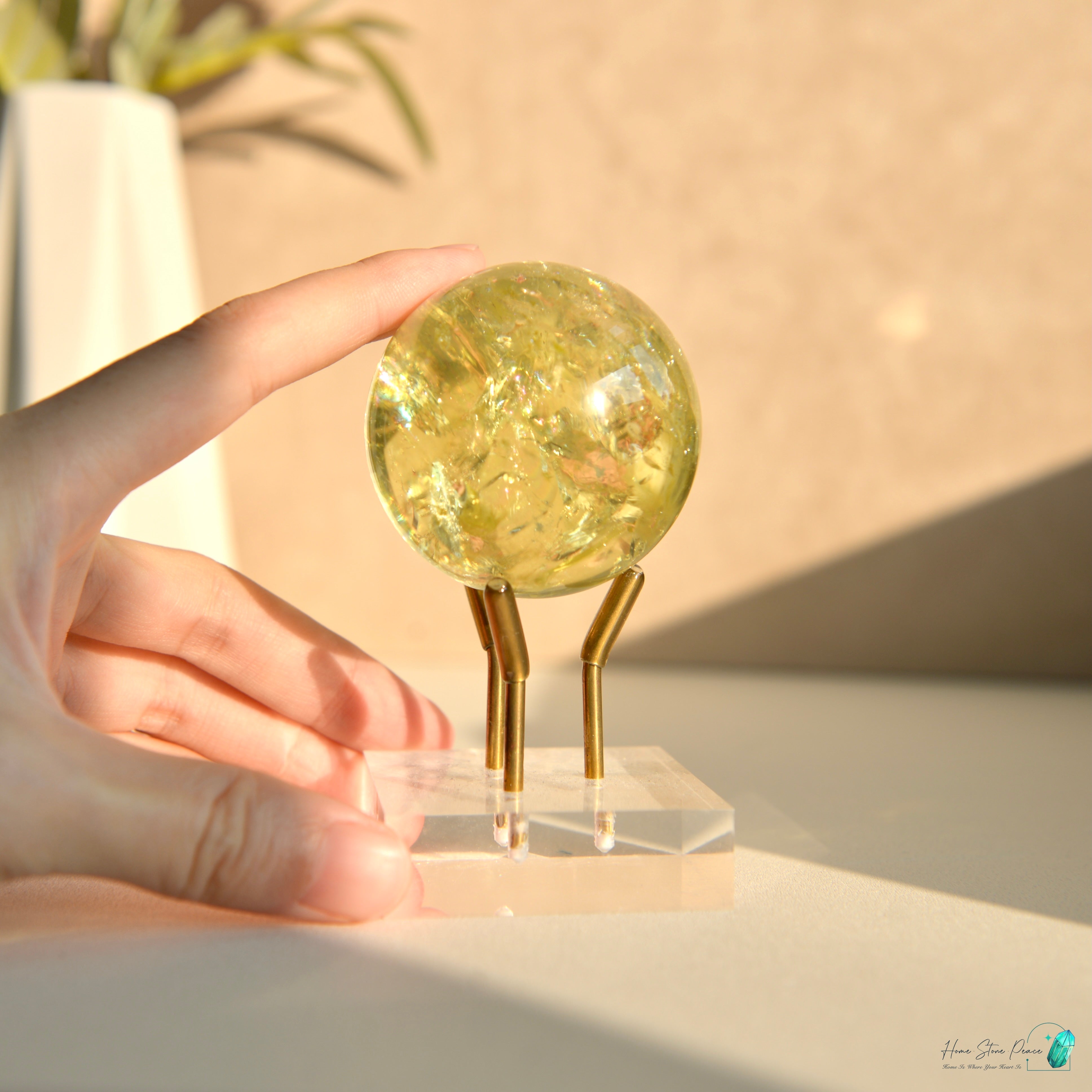 高品質彩虹黃水晶球 HQ Rainbow Citrine Sphere