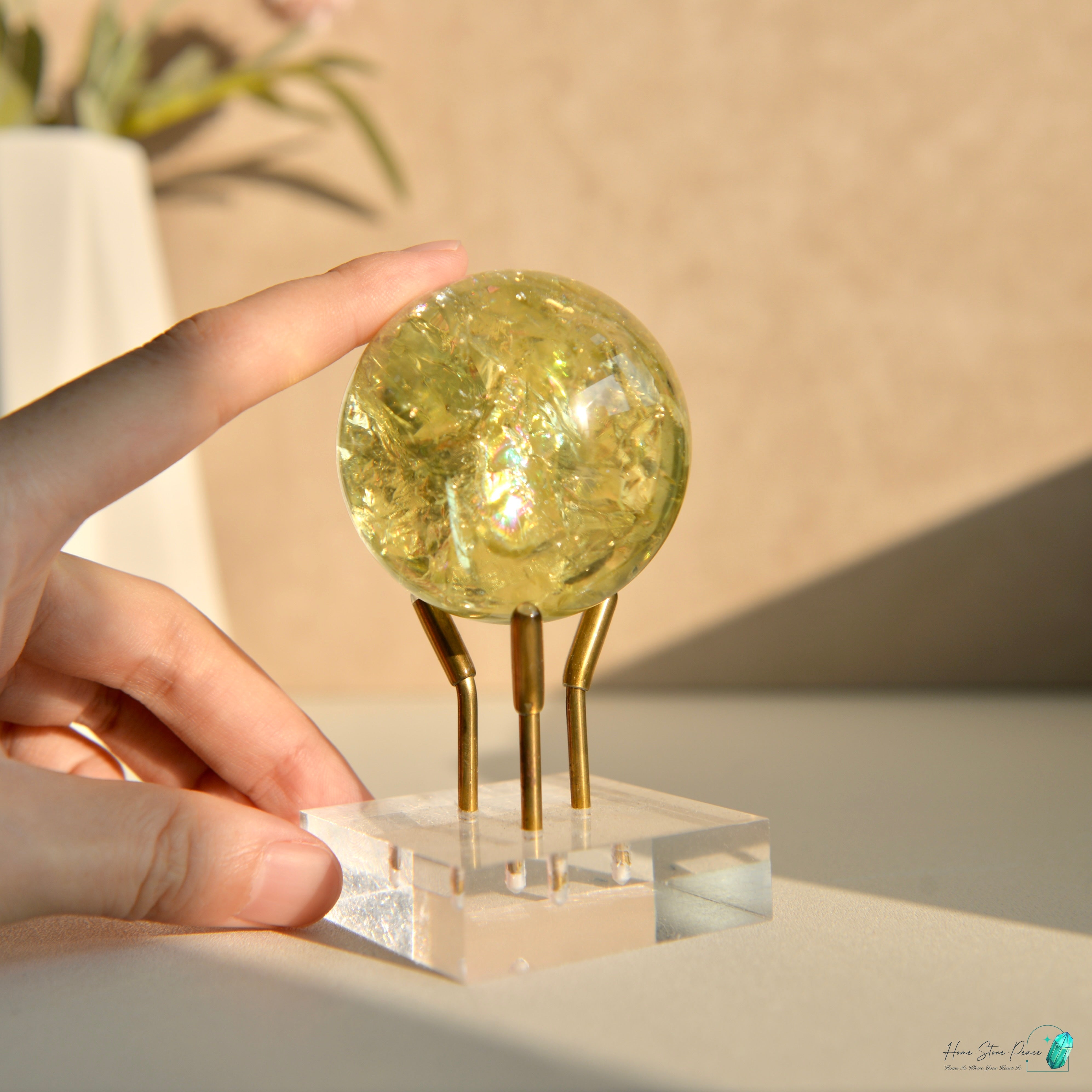 高品質彩虹黃水晶球 HQ Rainbow Citrine Sphere