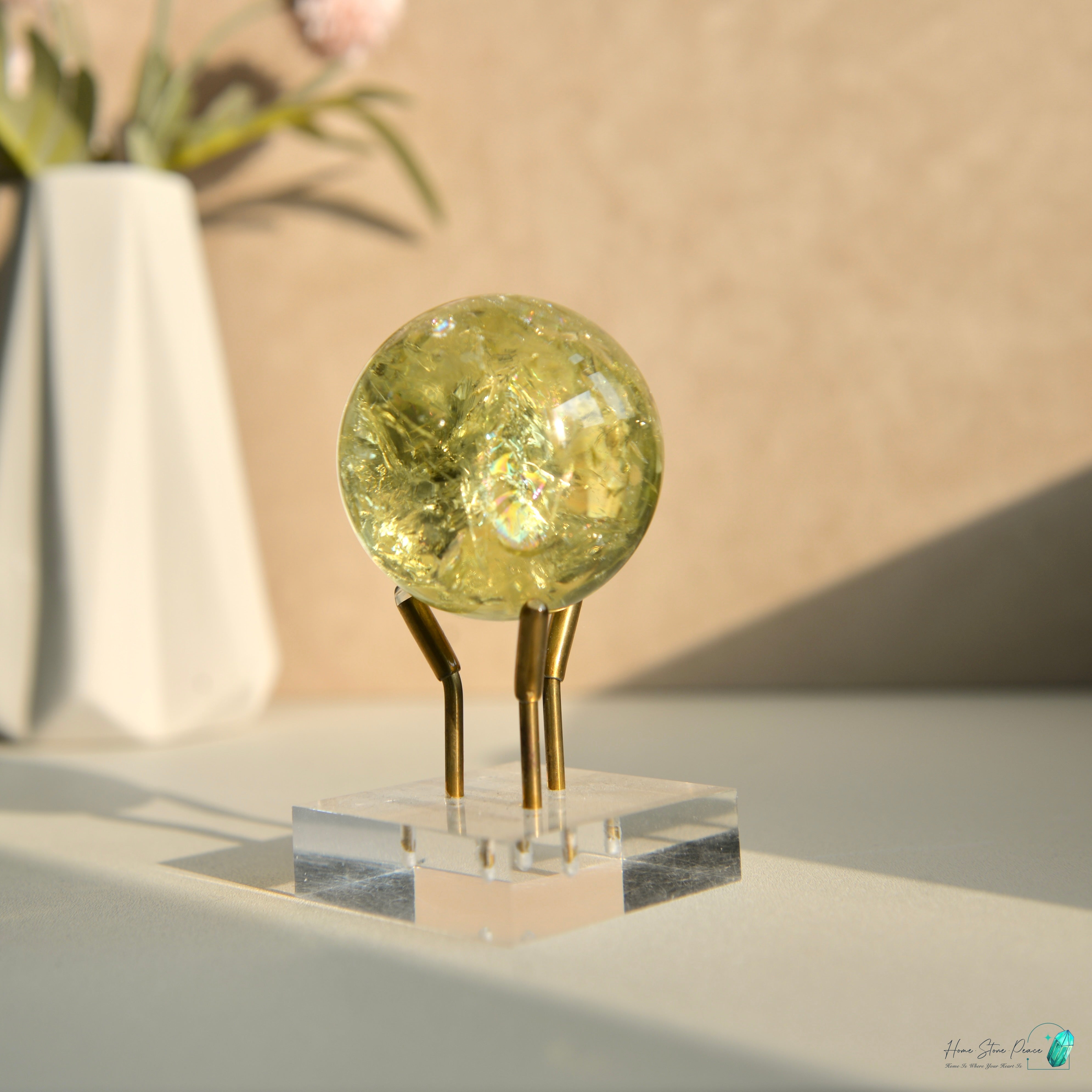 高品質彩虹黃水晶球 HQ Rainbow Citrine Sphere
