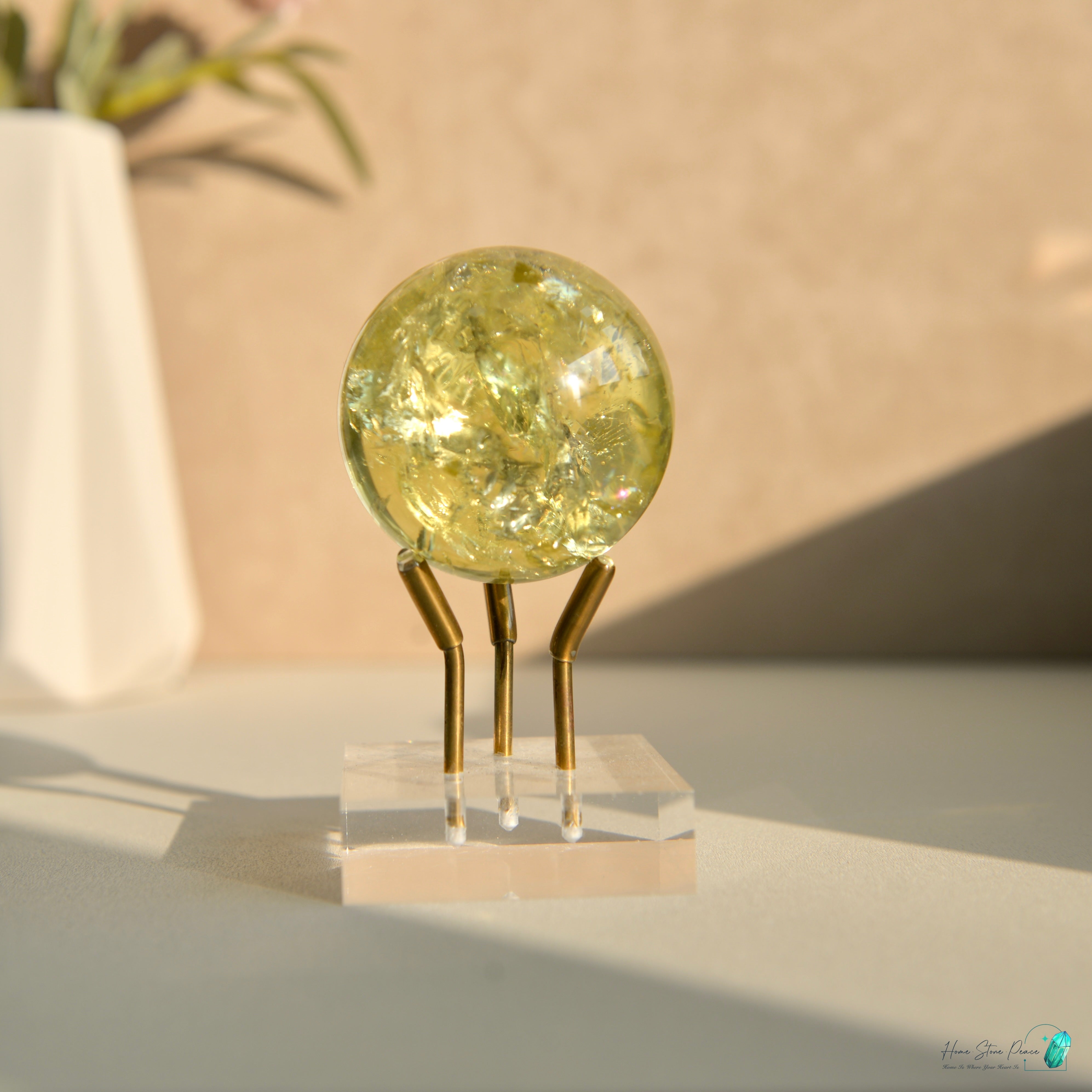 高品質彩虹黃水晶球 HQ Rainbow Citrine Sphere